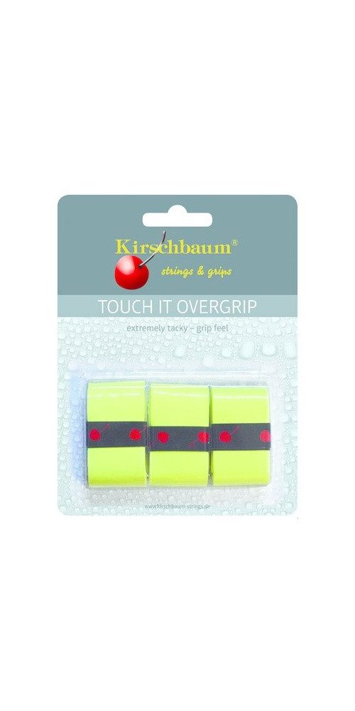 Kirschbaum Griffband Overgrip Touch it 0.5mm (extreme Griffigkeit) gelb 3er