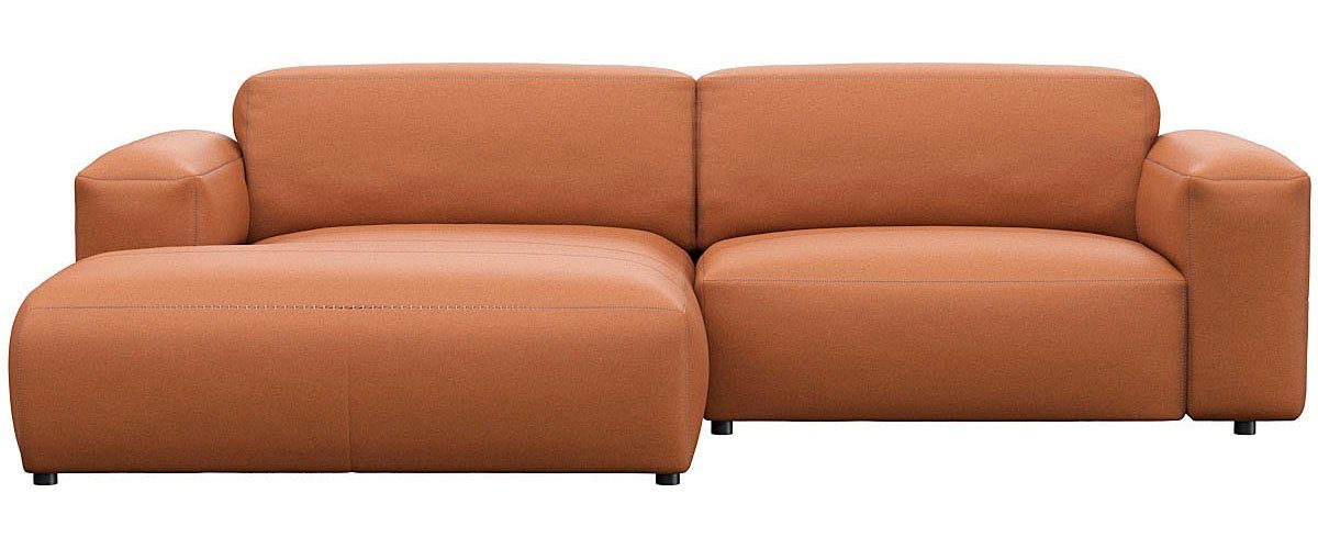 FLEXLUX Ecksofa Lucera Chaislongue rechts oder links, L-Form, bequem, modern & anschmiegsam, Kaltschaum, Stahl-Wellenunterfederung