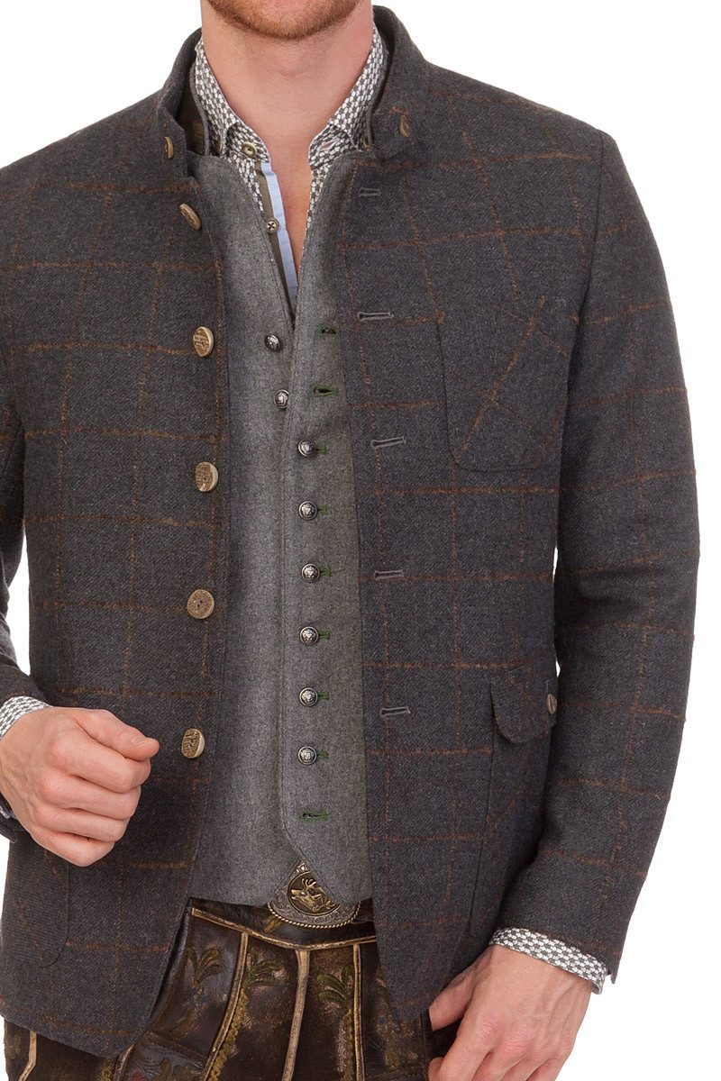 H. Moser Trachtenjanker Janker - BAD GASTEIN - mittelgrau