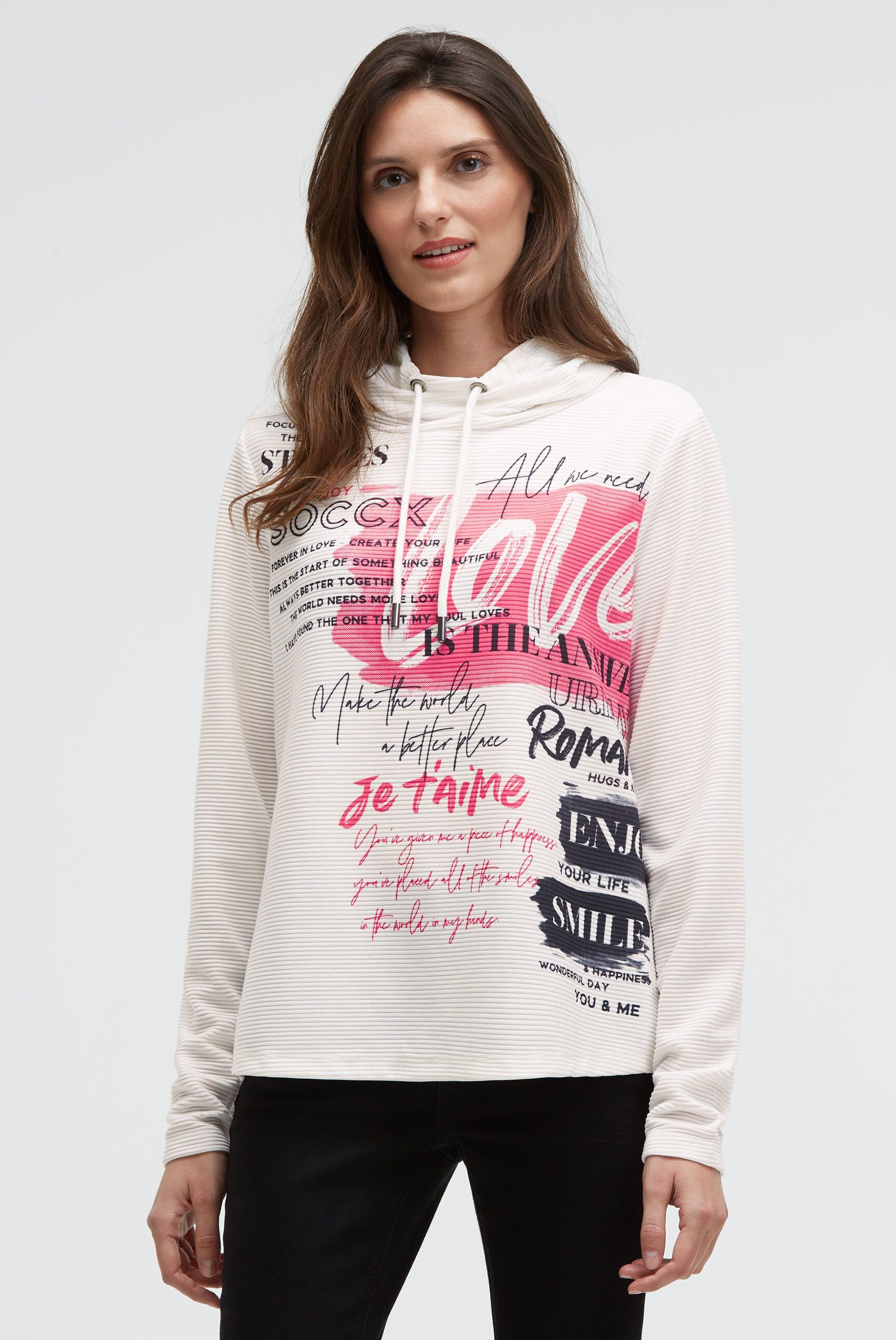 SOCCX Sweater mit Seitenschlitze günstig online kaufen