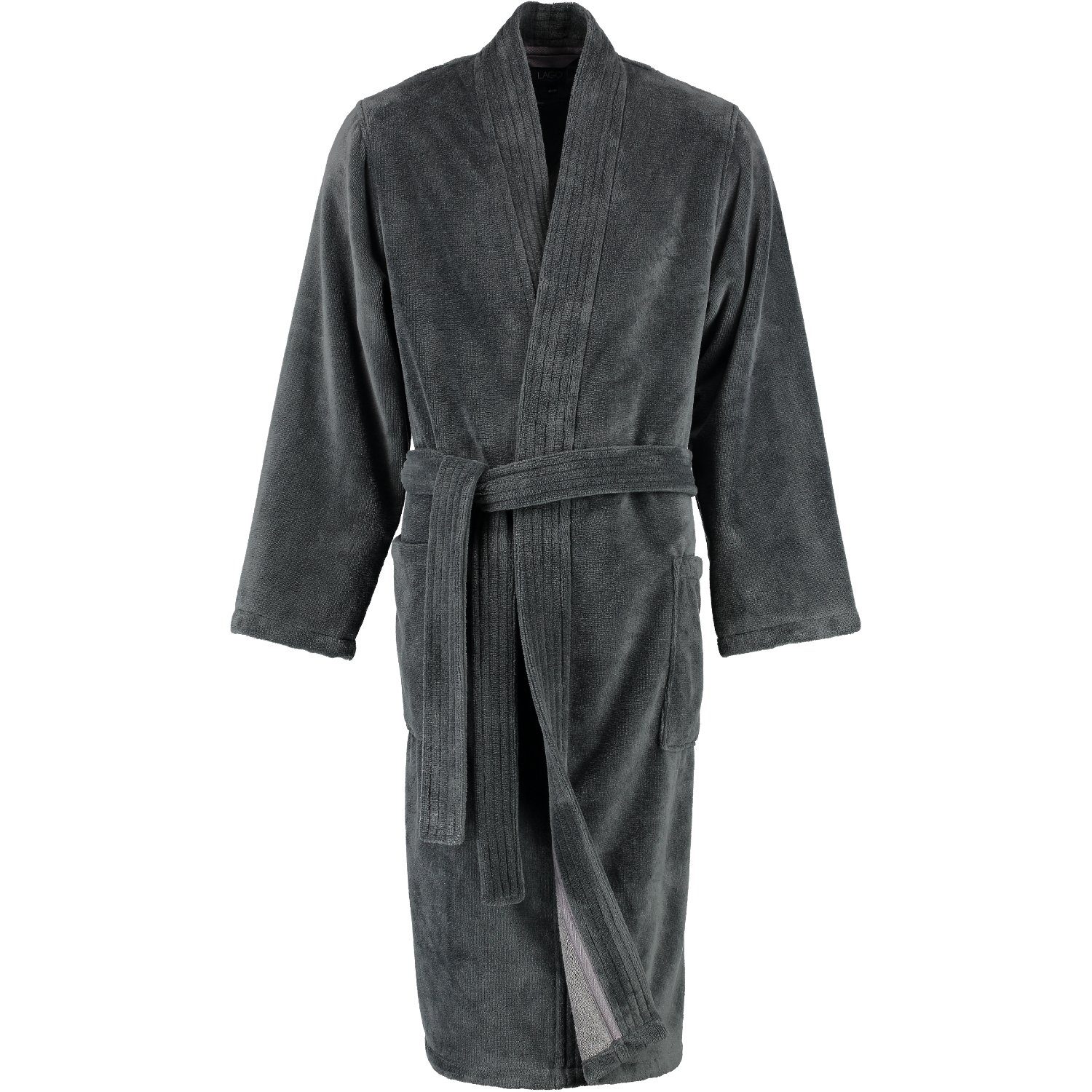 Cawö Home Herrenbademantel 800 Kimono Velours, Kimono, Oberstoff: 65% Polyester, 35% Baumwolle / Futter: 100% Baumwolle, Doubleface