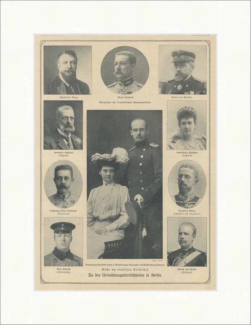 Kunstdruck Vermählungsfeierlichkeiten in Berlin Mecklenburg Schwerin F_Vintage 01