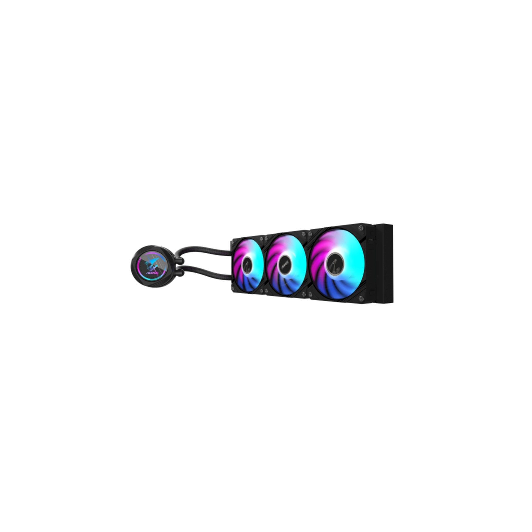 Gigabyte Gehäuselüfter AORUS WATERFORCE II 360 AIO Flüssigkeits-CPU-Kühler - 3x120mm ARGB-Lüf