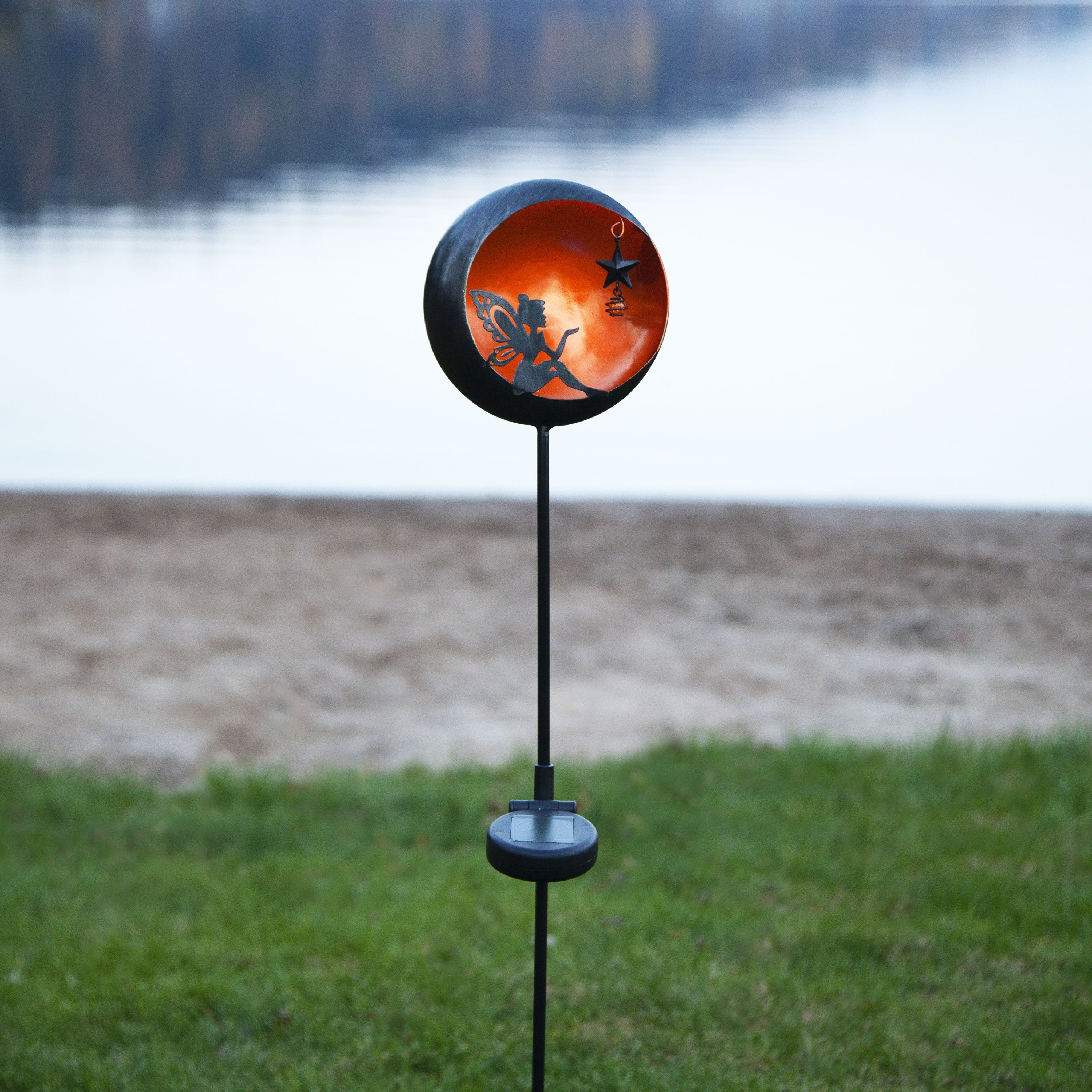 STAR TRADING LED Solarleuchte Fairytale, Solar-Erdspieß Fairytale, bernsteinfarben