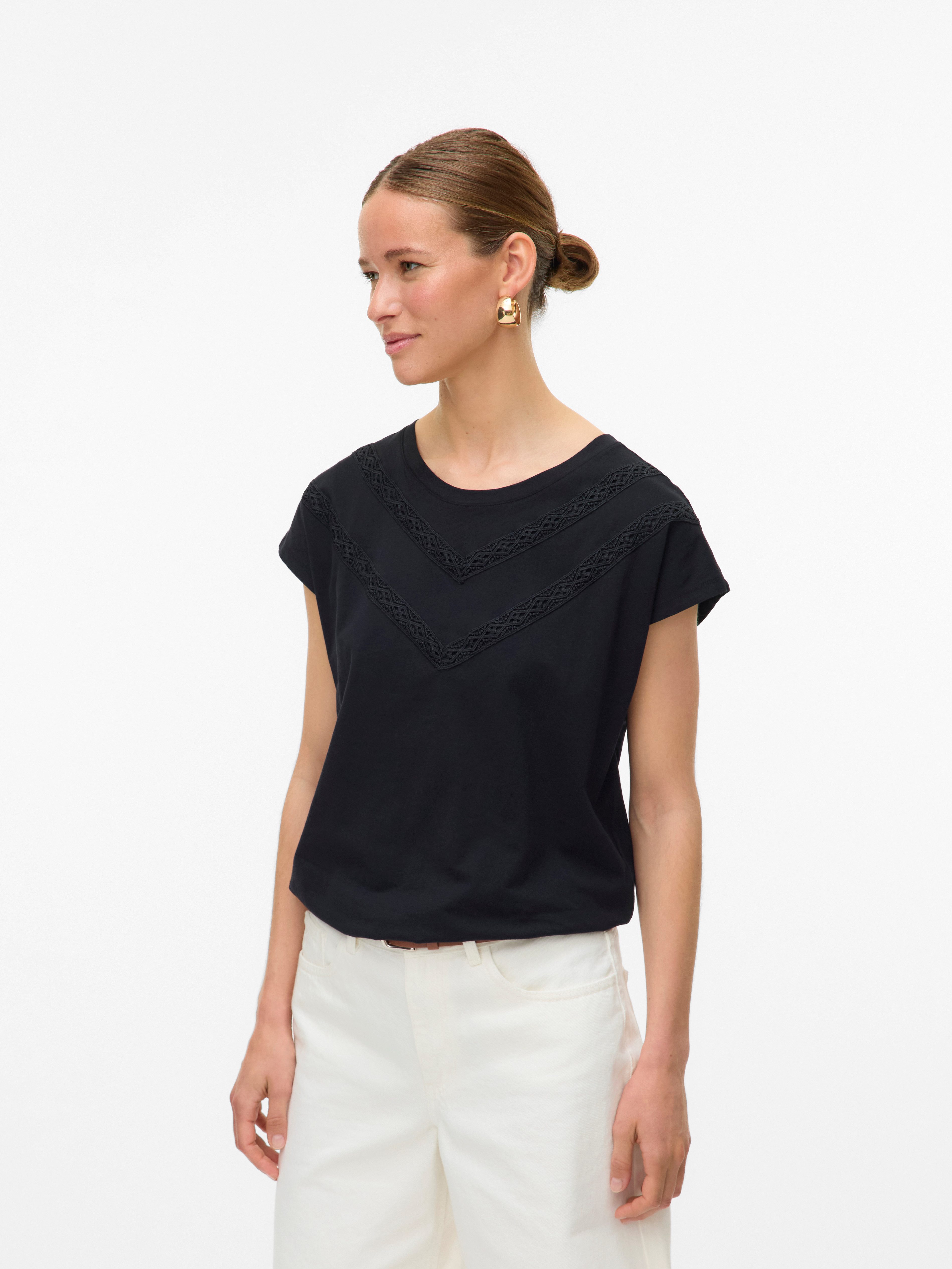 Vero Moda Kurzarmshirt VMPANNA AVA SS TOP JRS günstig online kaufen