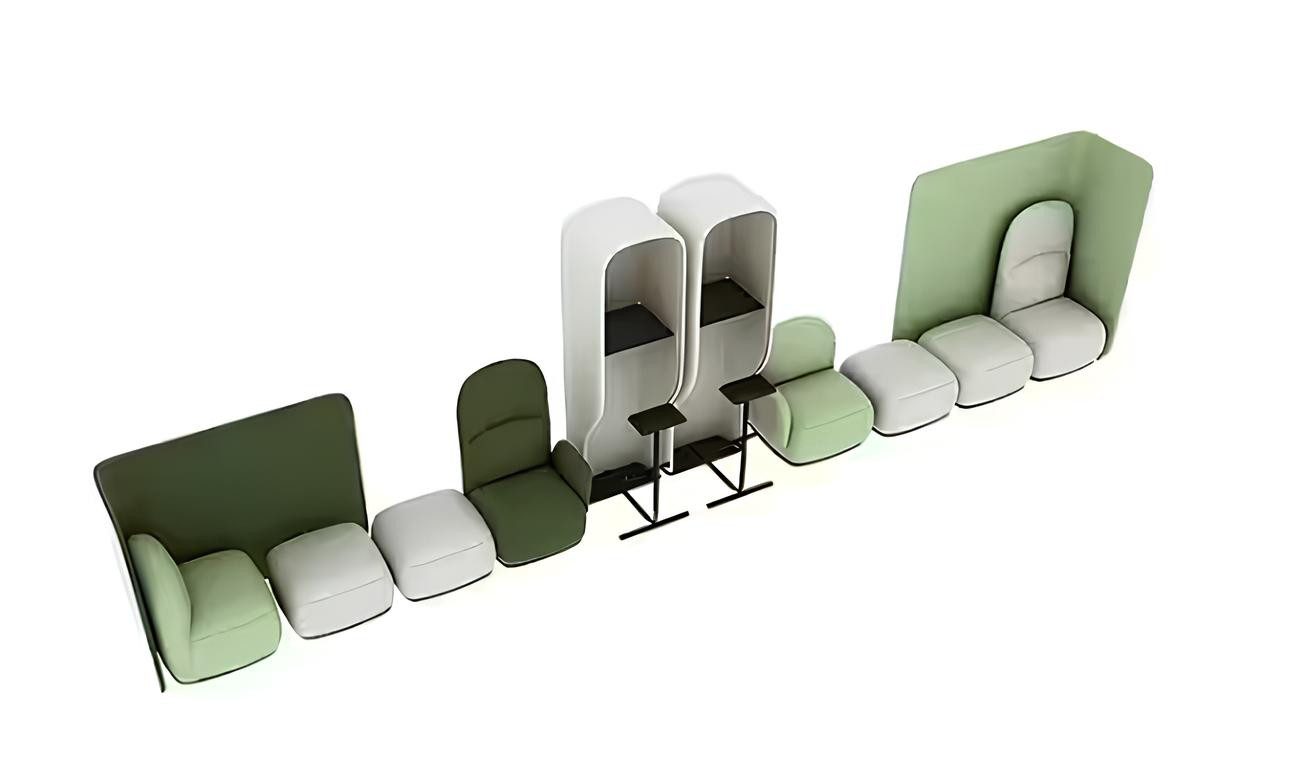 Xlmoebel Polstergarnitur Sessel Wartezimmer Set mit hochwertiger Polsterung in elegantem Design, (12-tlg., Sessel Wartezimmwer), Hergestellt in Europa