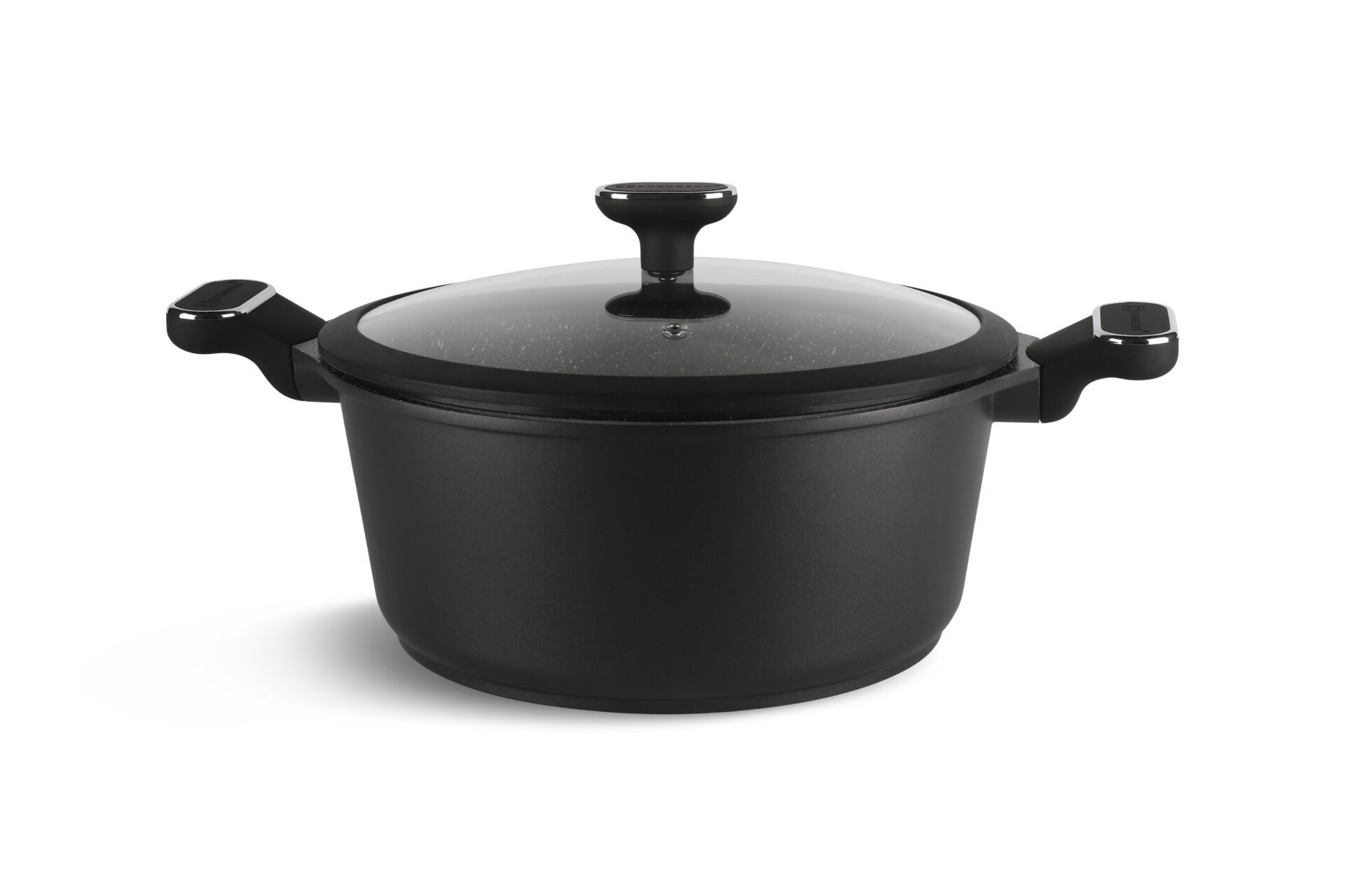 Edenberg Topf-Set 10 tlg Schwarzes Topfset, Matt, Pfanne, Kasserollen, Glasdeckel, Aluminium, Keramik (Entdecken Sie Kochkomfort auf höchstem Niveau – mit diesem stilvollen und vielseitigen Topfset wird jedes Gericht zum Genuss!, 10-tlg., Zeitloses Design des Topfsets. Eine ideale Geschenkidee)