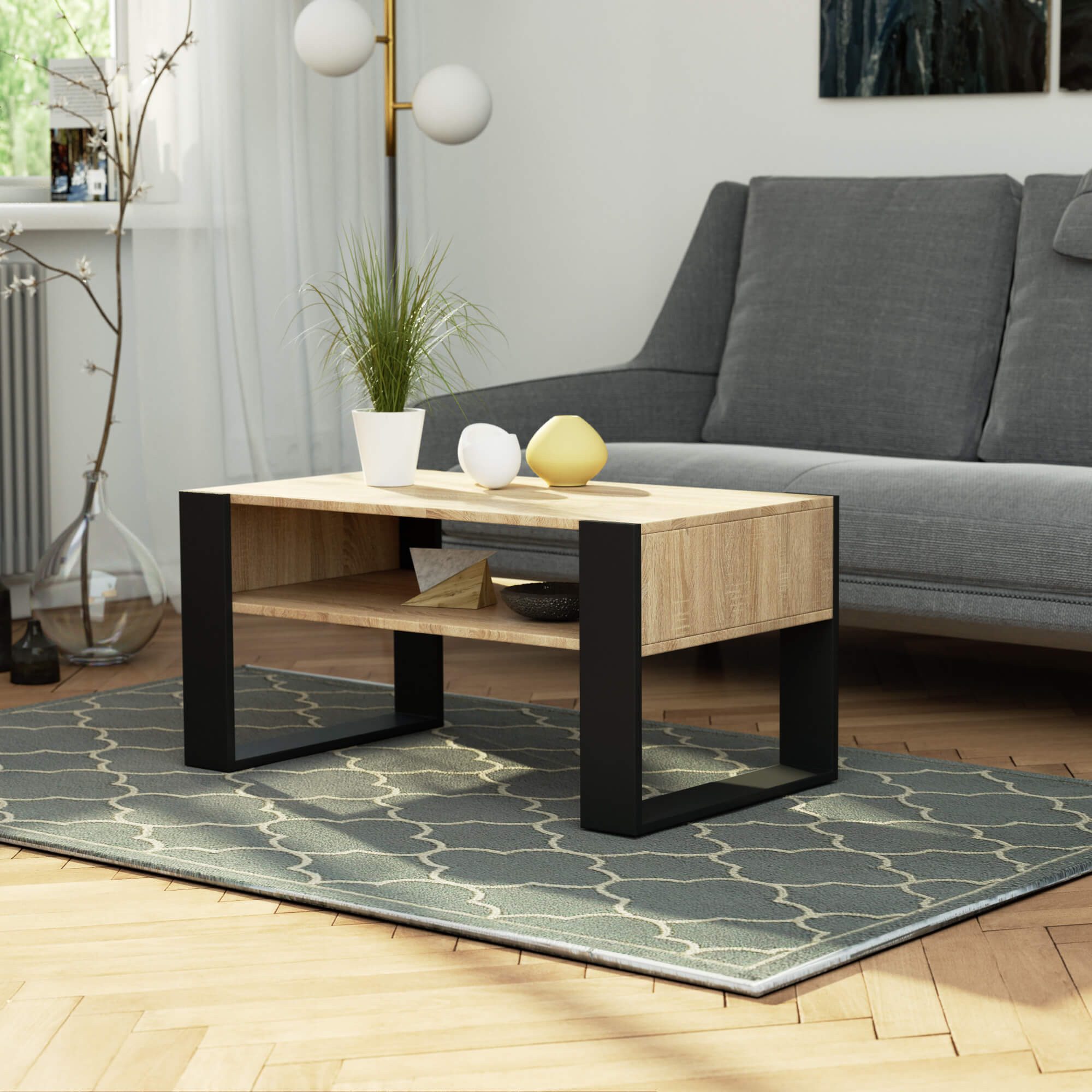 Milord Couchtisch Couchtisch Holz mit Regal günstig online kaufen