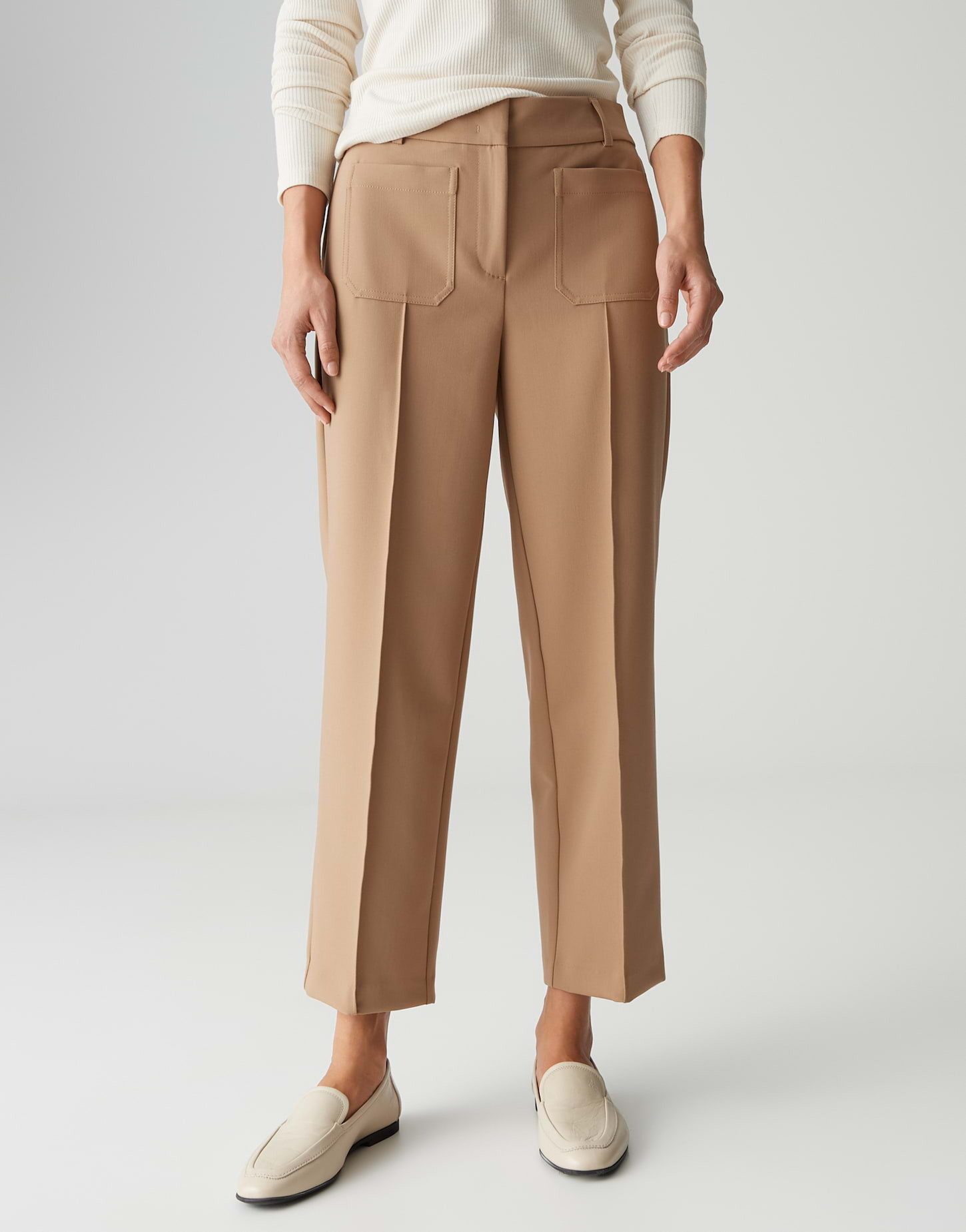 OPUS Stoffhose MEERI DYNAMIC Relaxed mit Komfortbund gerader Beinverlauf, glatter Griff