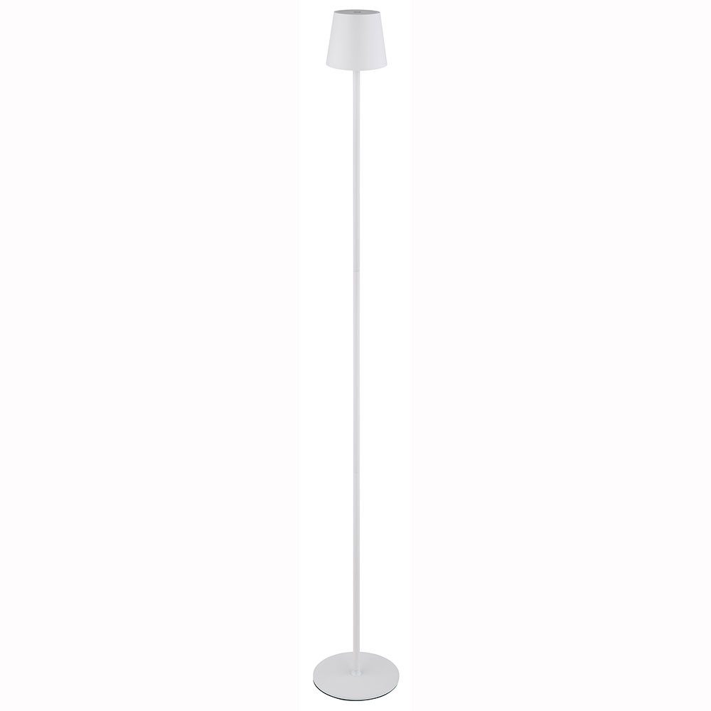 GLOBO LIGHTING LED Stehlampe, LED-Leuchtmittel fest verbaut, Warmweiß, Stehlampe Stehleuchte Beistelllampe IP44 weiß Touchdimmer Akkulampe