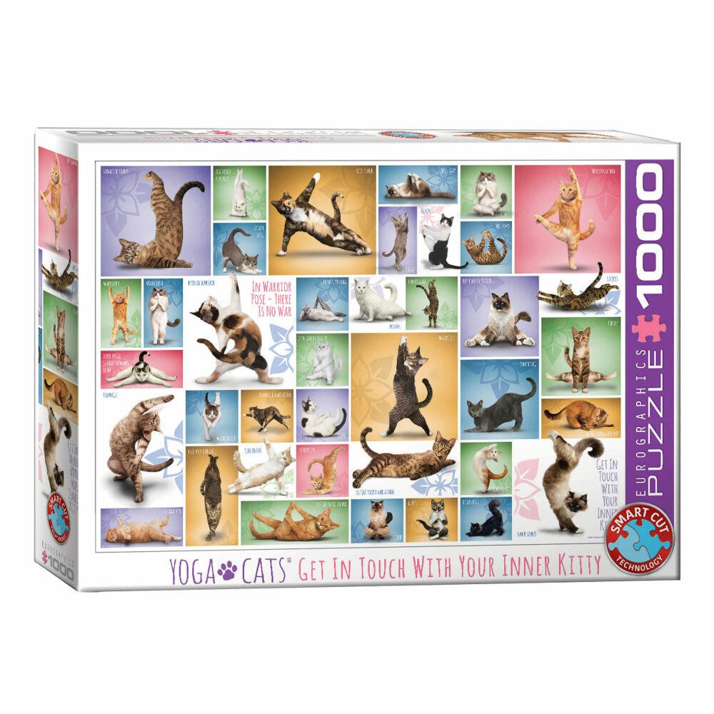 EUROGRAPHICS Puzzle Yoga Katzen, 1000 Puzzleteile