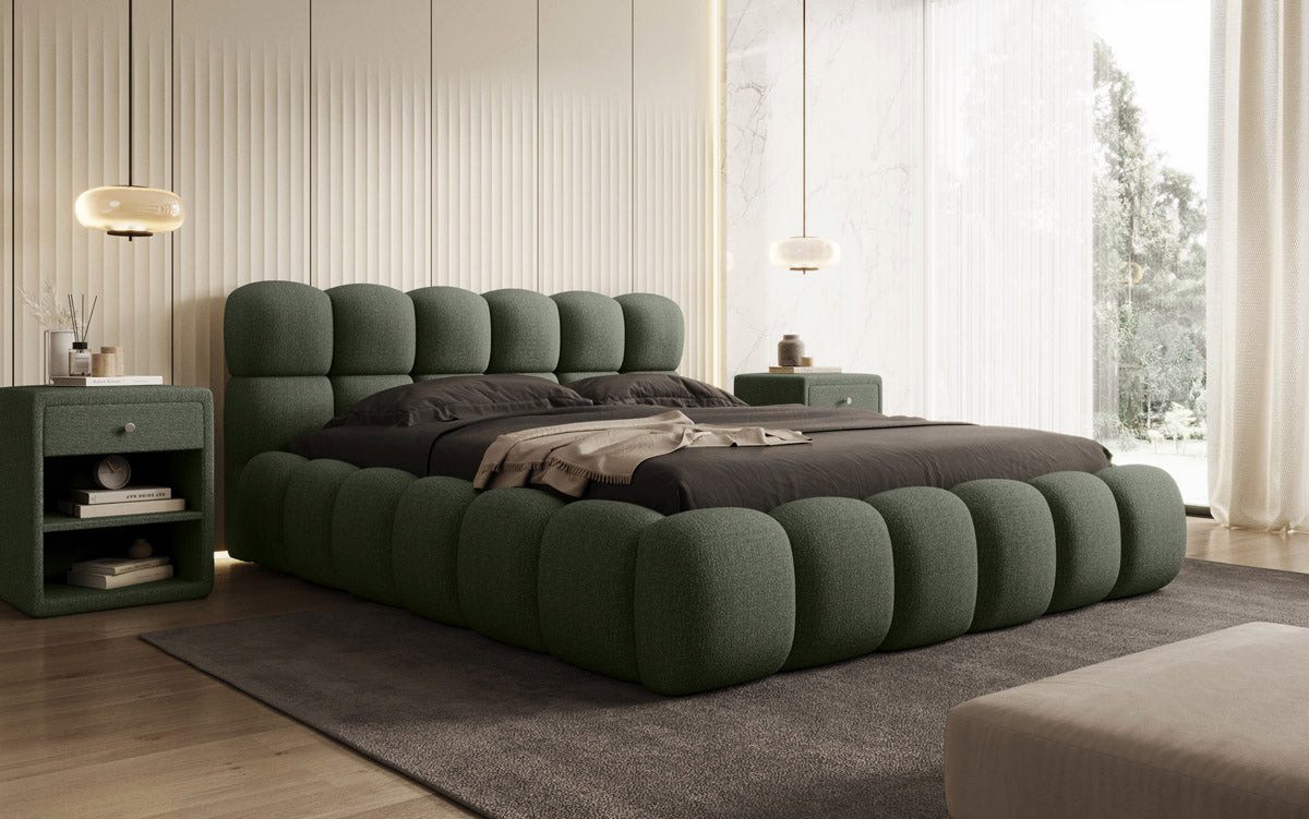 Luxusbetten24 Polsterbett Designer Polsterbett Boston Bouclé, mit Stauraum günstig online kaufen