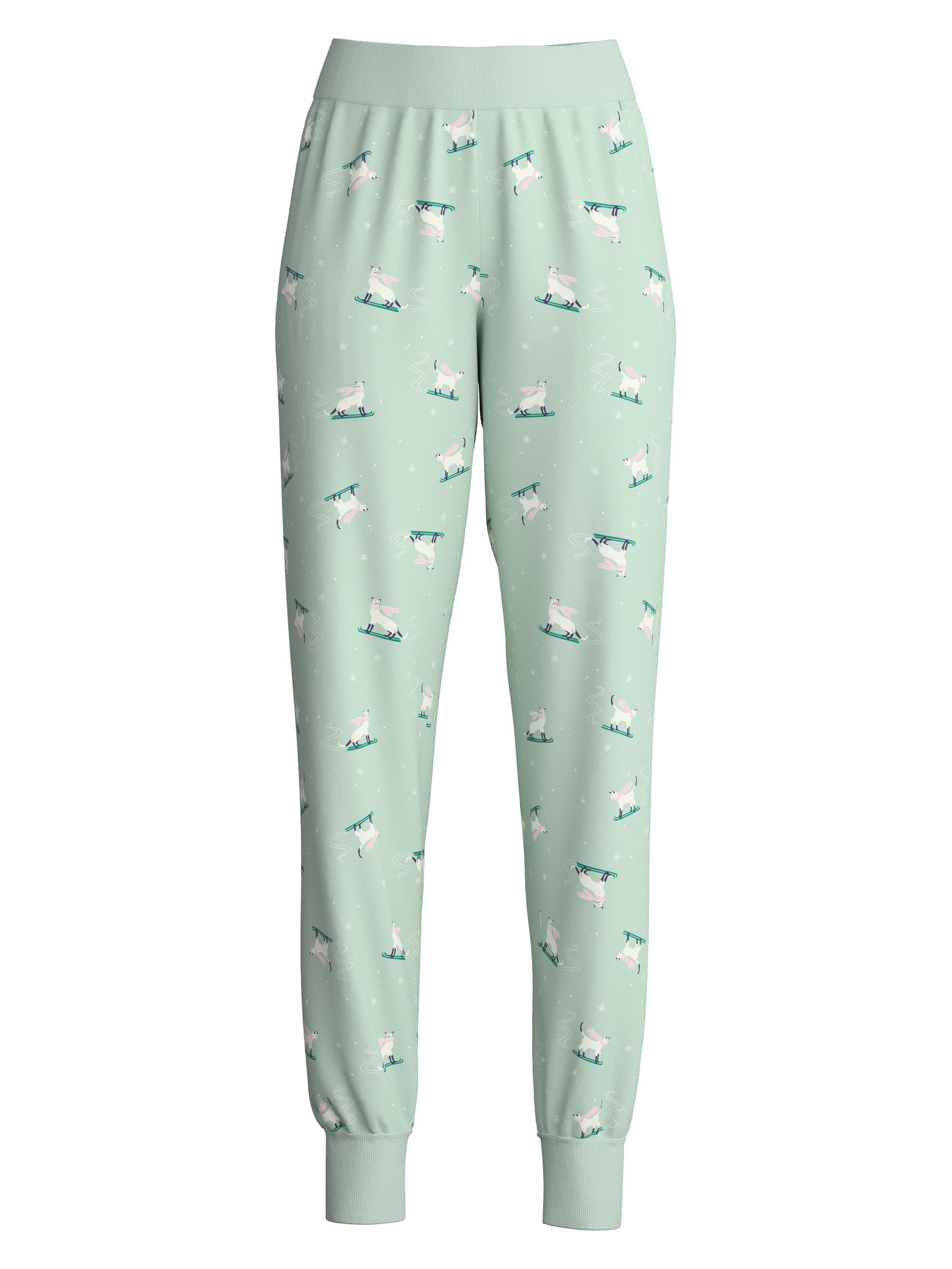 CALIDA Pyjamahose Favourites Cats Damen (1-tlg) Interlock Qualität, atmungsaktiv, hautfreundlich, wärmend,mit Bündchen