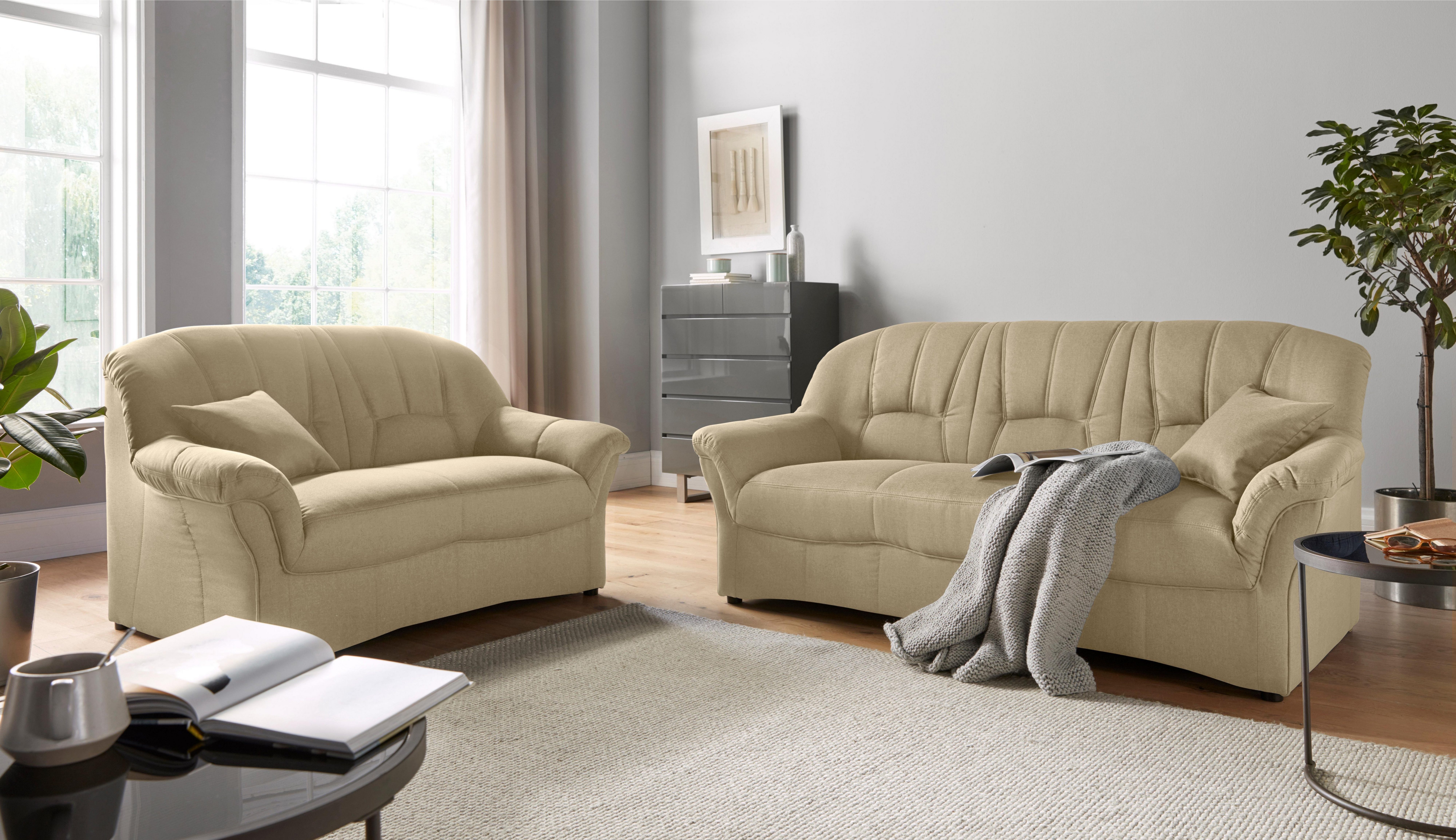 DOMO collection Polstergarnitur Bahia zeitlos & elegantes Sofa, bequem, (Se günstig online kaufen