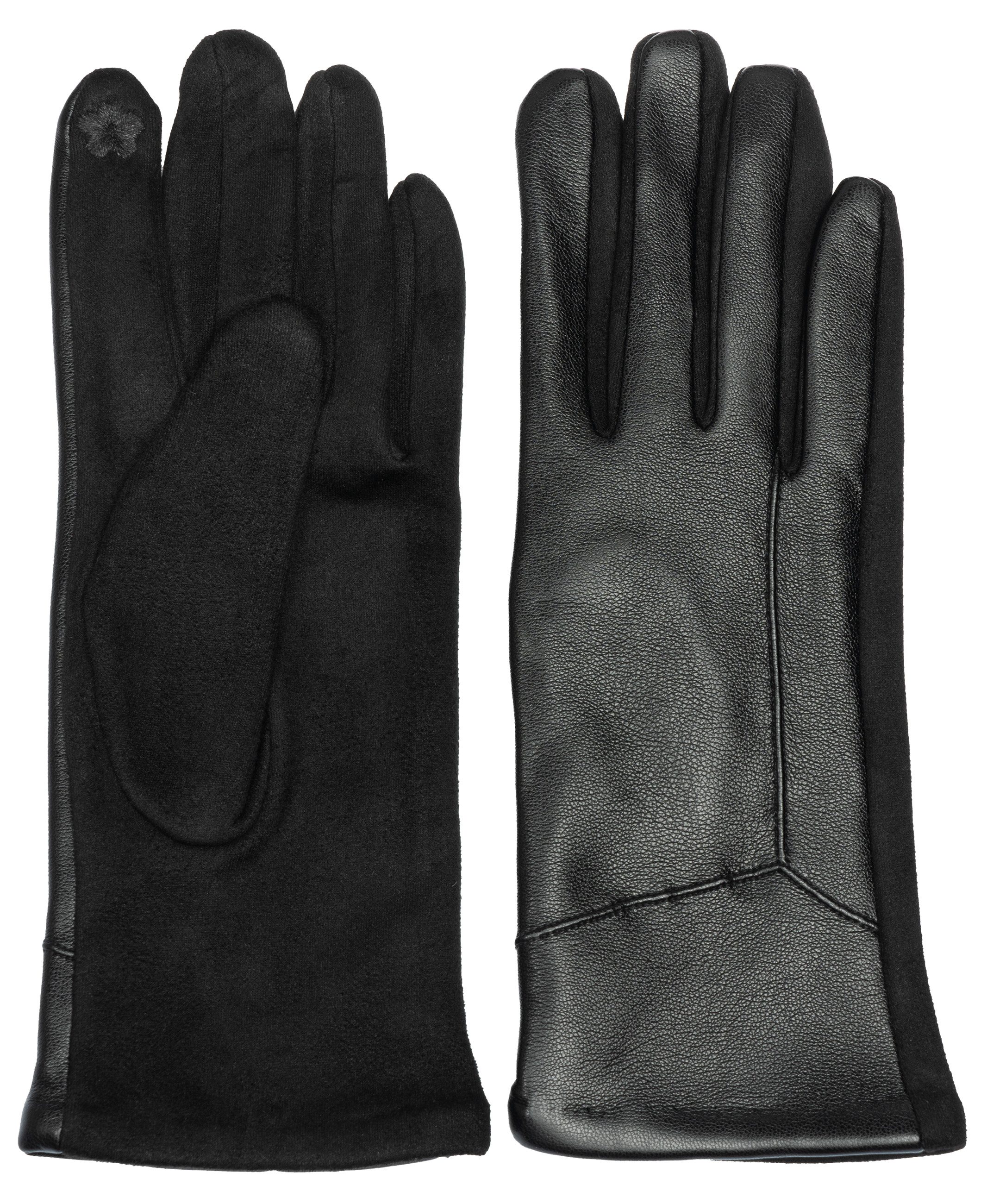 Caspar Strickhandschuhe GLV015 klassisch elegante uni Damen Handschuhe