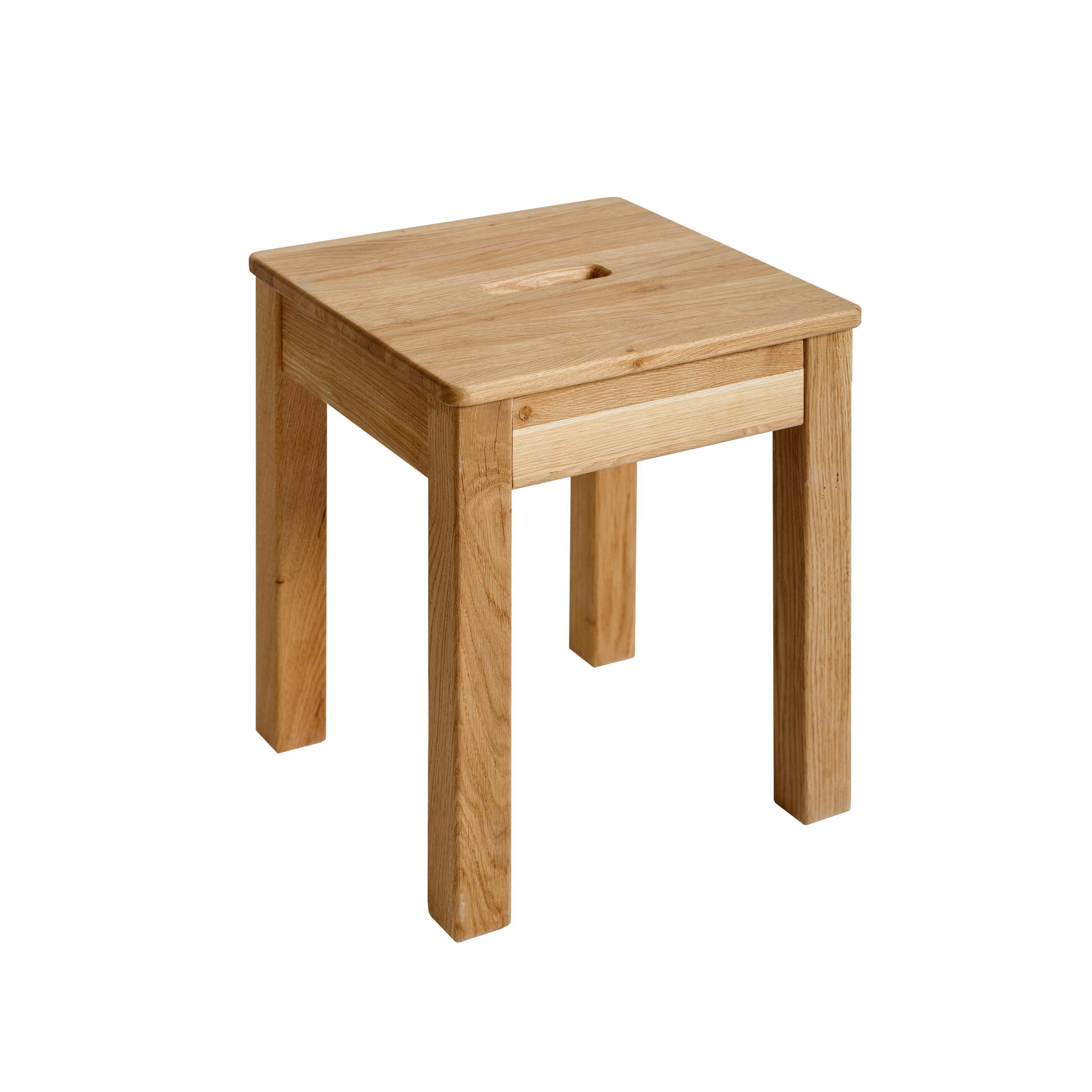 Krok Wood Hocker 1x Hocker mit Eingriff Tomas aus Massivholz günstig online kaufen