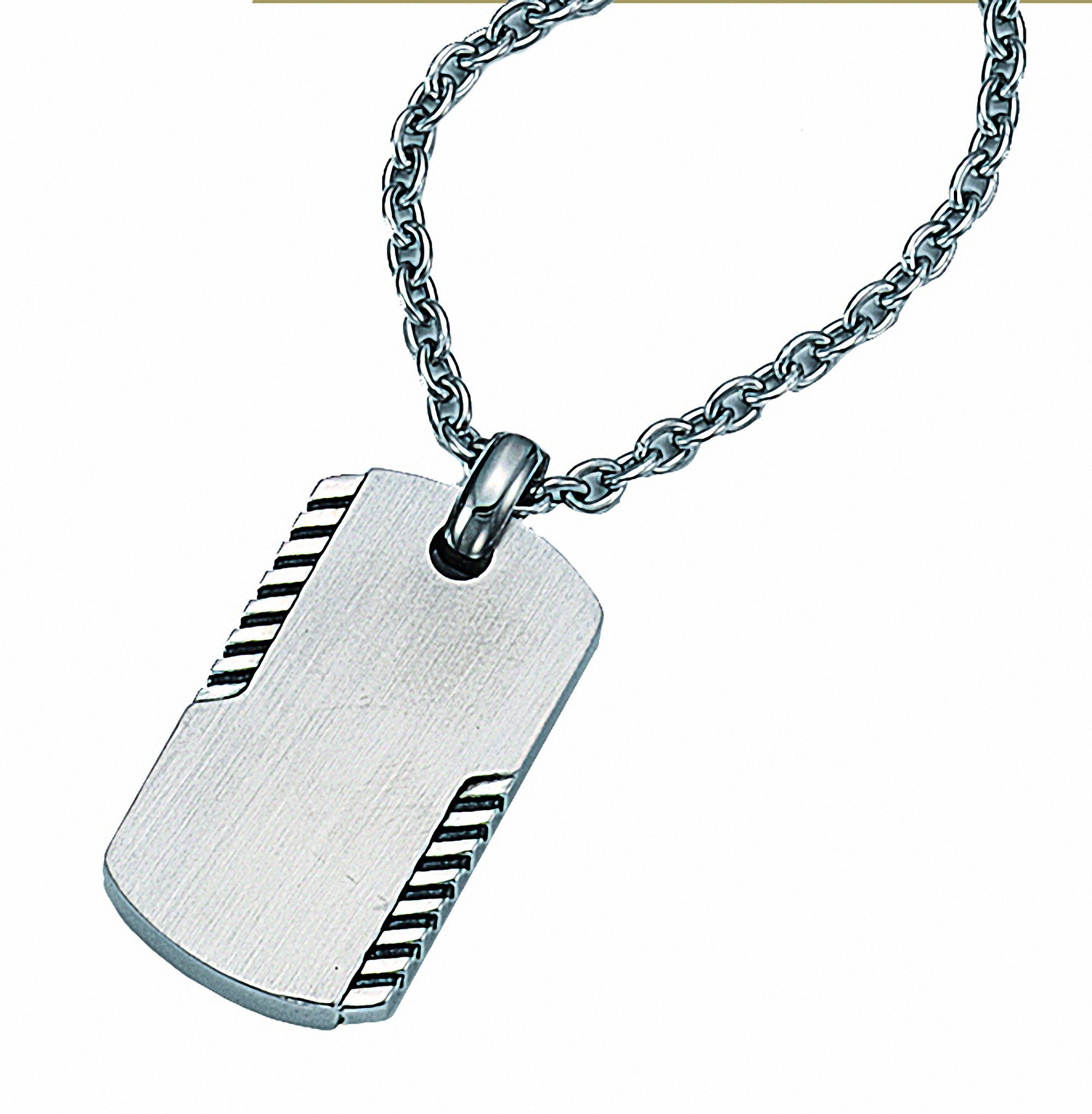 Kettenanhänger cm Halskette Halskette, Set verstellbarer - Silber Inkl. Gravurplatte Adelia´s mit 45 Anhänger, Edelstahl Schmuckset 925