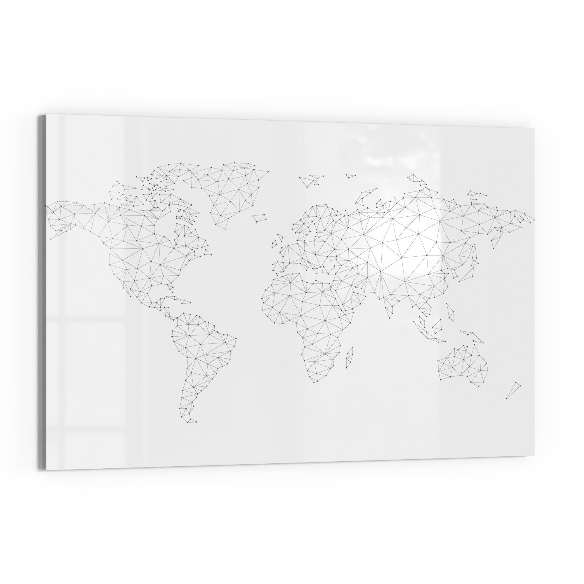 DEQORI Magnettafel 'Vernetzte Welt', Whiteboard Pinnwand beschreibbar