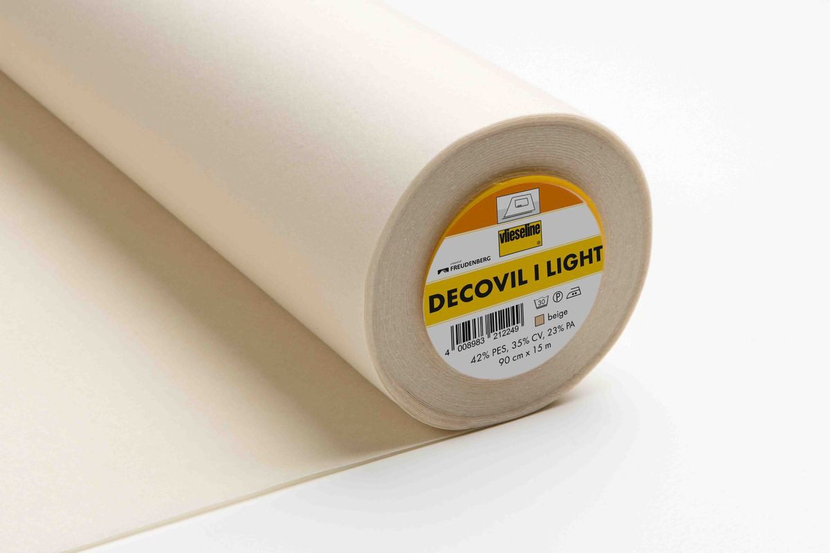 SCHÖNER LEBEN. Stoff Vlieseline Stoff Meterware Decovil light beige 90cm