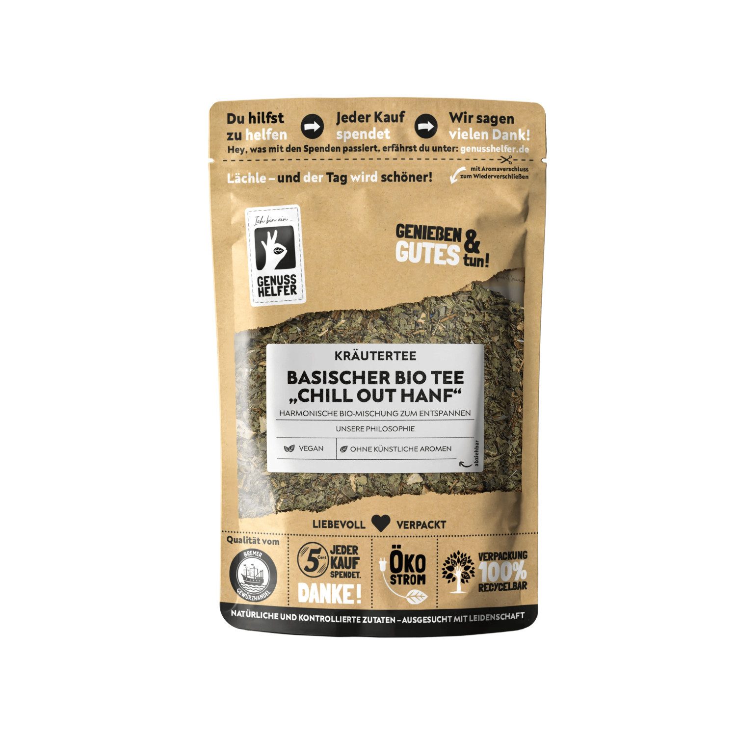 Bremer Gewürzhandel Tee Basischer Kräutertee "Chill out Hanf", BIO, 75 g