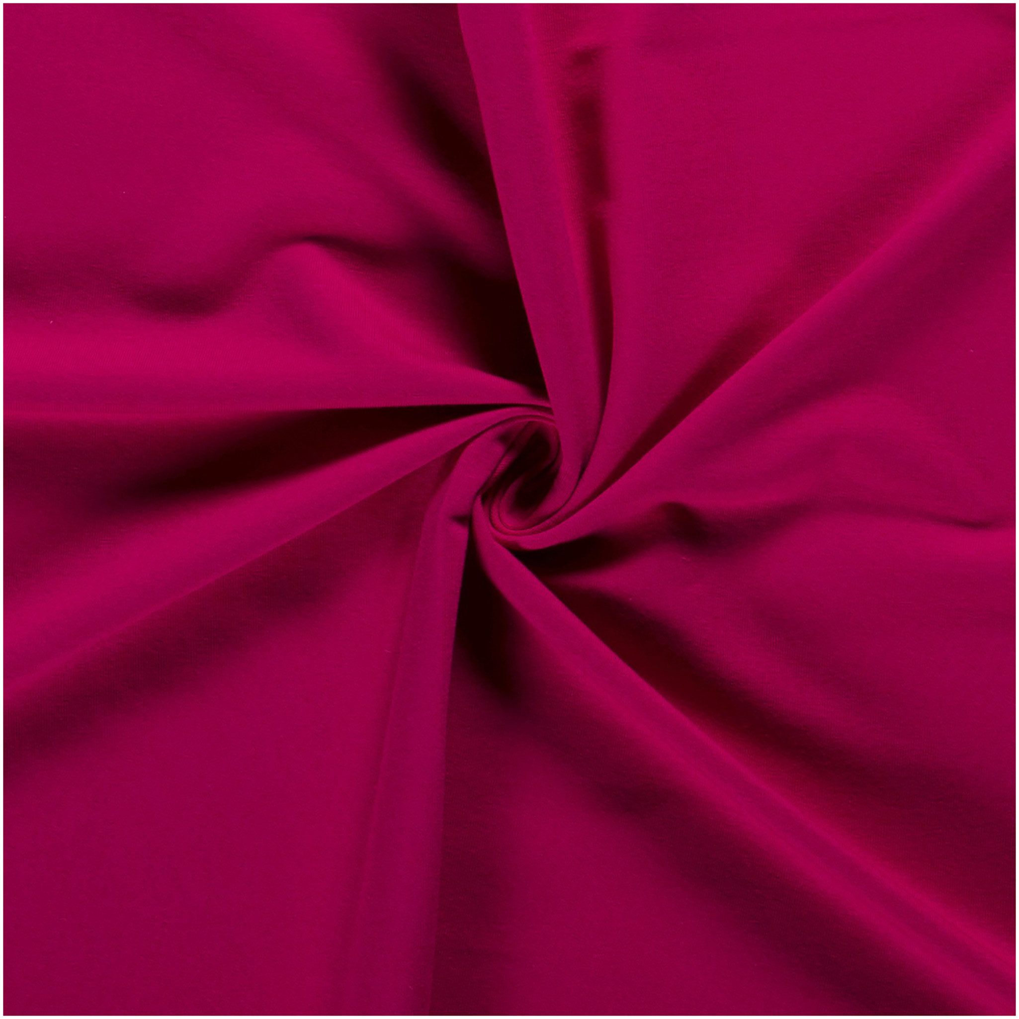 maDDma Stoff French Terry 0,5m Elasthan Baumwollstoff Meterware 150cm DIY Uni Nähen, 117 - magenta