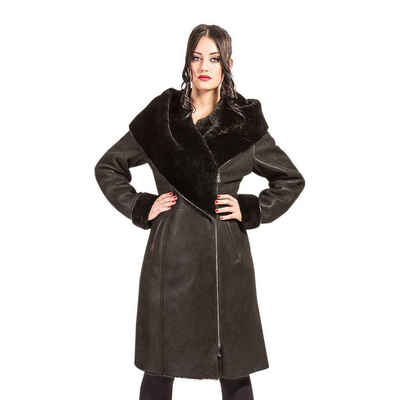 Hollert Winterjacke Damen Winterjacke Mantel Viktoria Merino Lammfell Jacke