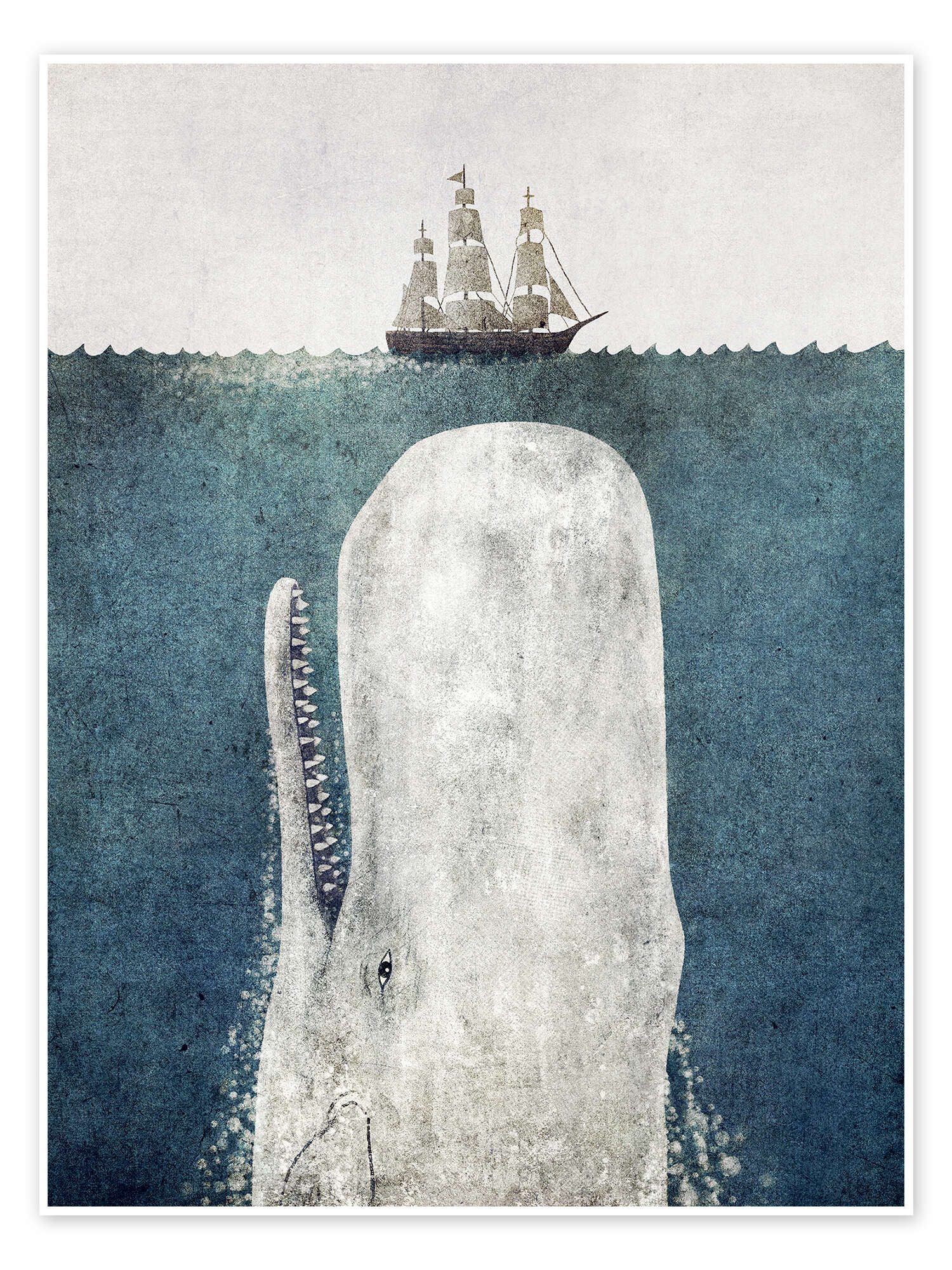Posterlounge Wandbild Moby Dick auf der Pirsch, Terry Fan, erhältlich als Poster, Leinwandbild, Wandsticker oder Acrylglasbild