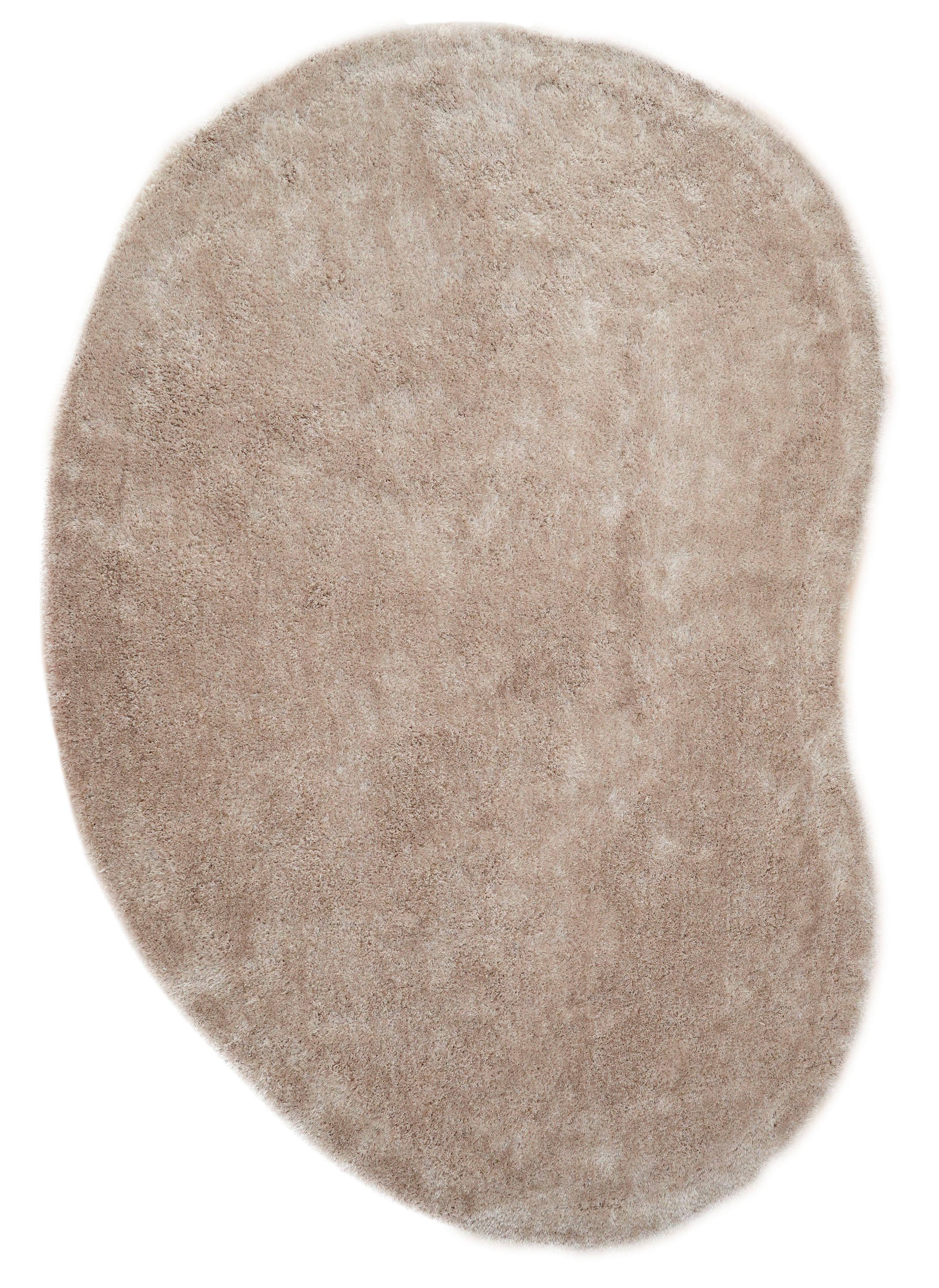 Bruno Banani Hochflor-Teppich Dana Bean shape, besondere Form, weich, Mikrofaser Teppiche, U-förmig, Höhe: 30 mm, organische Form, uni, Wohnzimmer, Schlafzimmer, Esszimmer