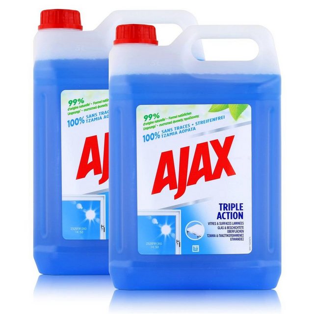 AJAX Ajax Glasreiniger 5L – Für Glas & beschichtete Oberflächen (2er Pack) Allzweckreiniger