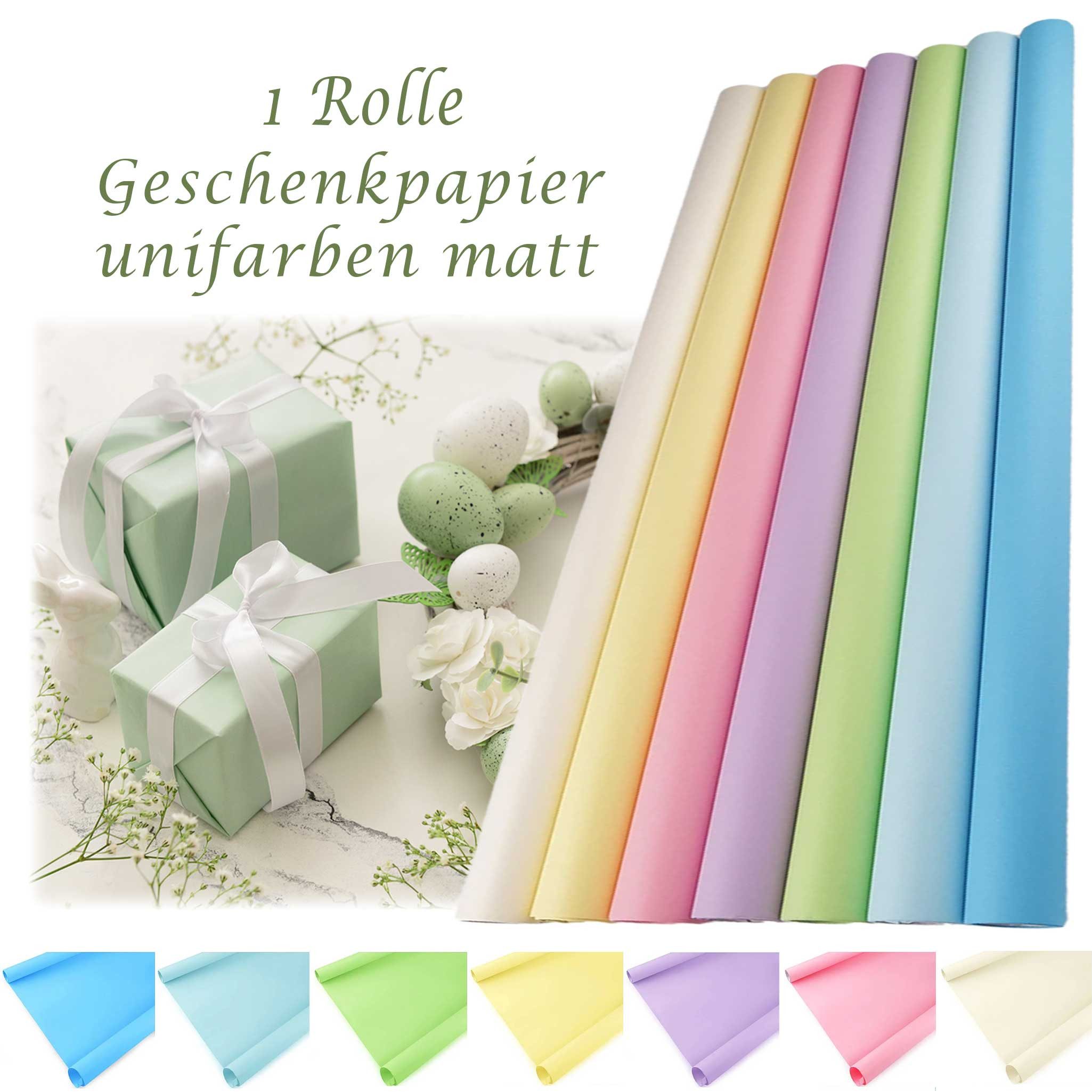 maDDma Geschenkpapier Geschenkpapier uni matt 1 Rolle Dekopapier Verpackungspapier, hellgrün