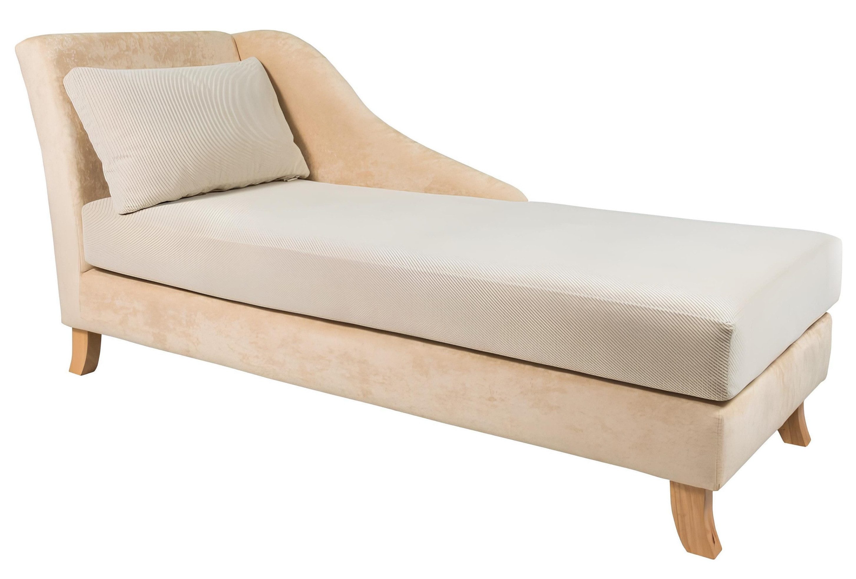 Xlmoebel Recamiere Neues Stoffsofa mit Liegefunktion und entspanntem Club-Stil, Hergestellt in Europa