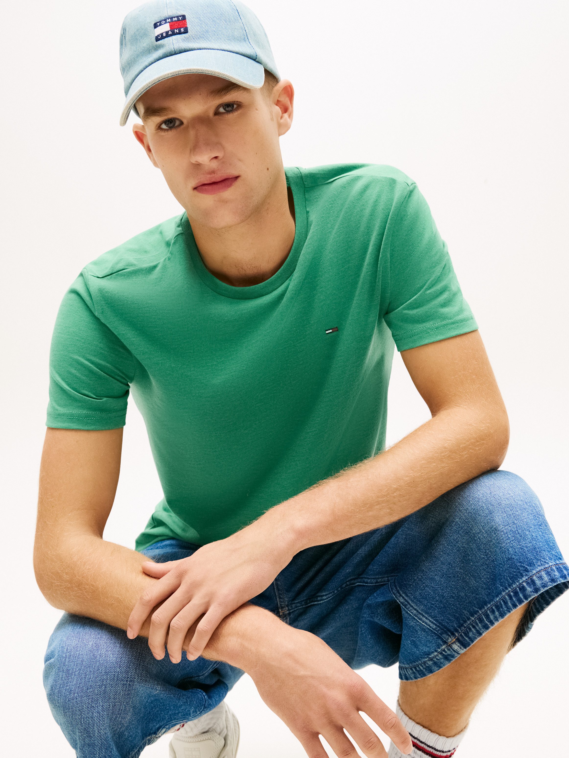 Tommy Jeans T-Shirt TJM XSLIM JASPE HTR TEE EXT Mit Rundhalsausschnitt