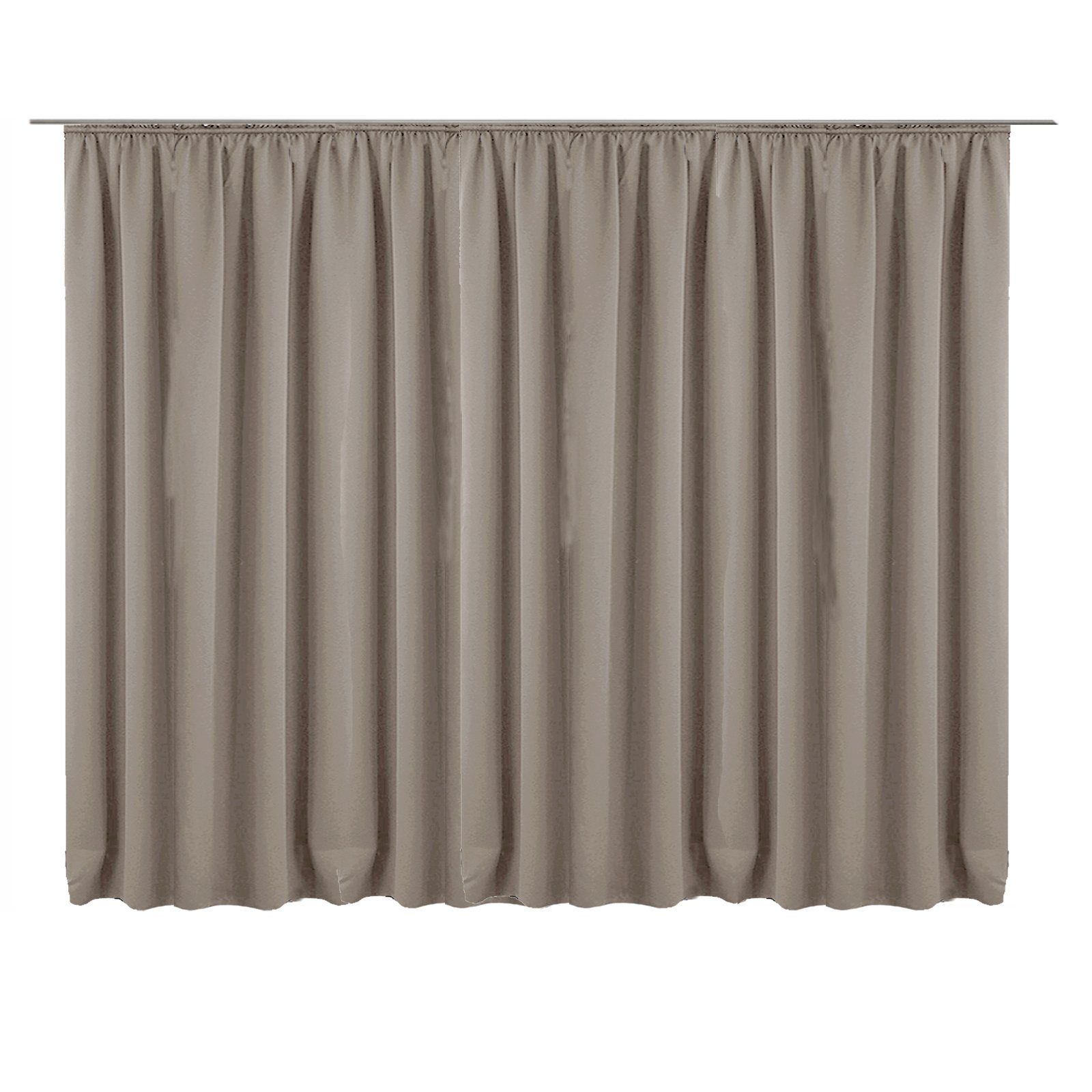 JEMIDI Gardine Vorhang blickdicht, 300x245cm, Kräuselband, günstig online kaufen