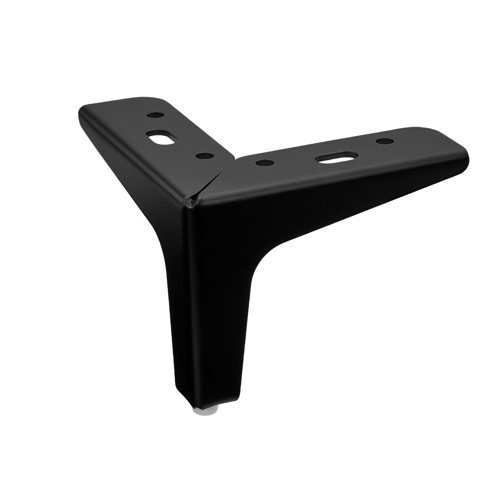 SO-TECH® Möbelfuß VICTOR, Stahl mit Bodengleiter, 135 x 135 x 40 mm, (1-St), Höhe 100 mm, schwarz matt