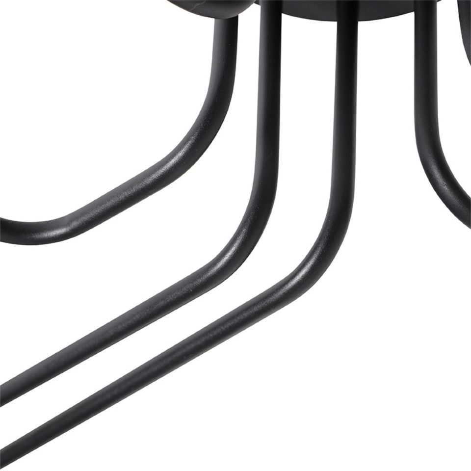 Qazqa Deckenleuchte Facile, ohne Leuchtmittel, E27, Schwarz, Design, Stahl, günstig online kaufen