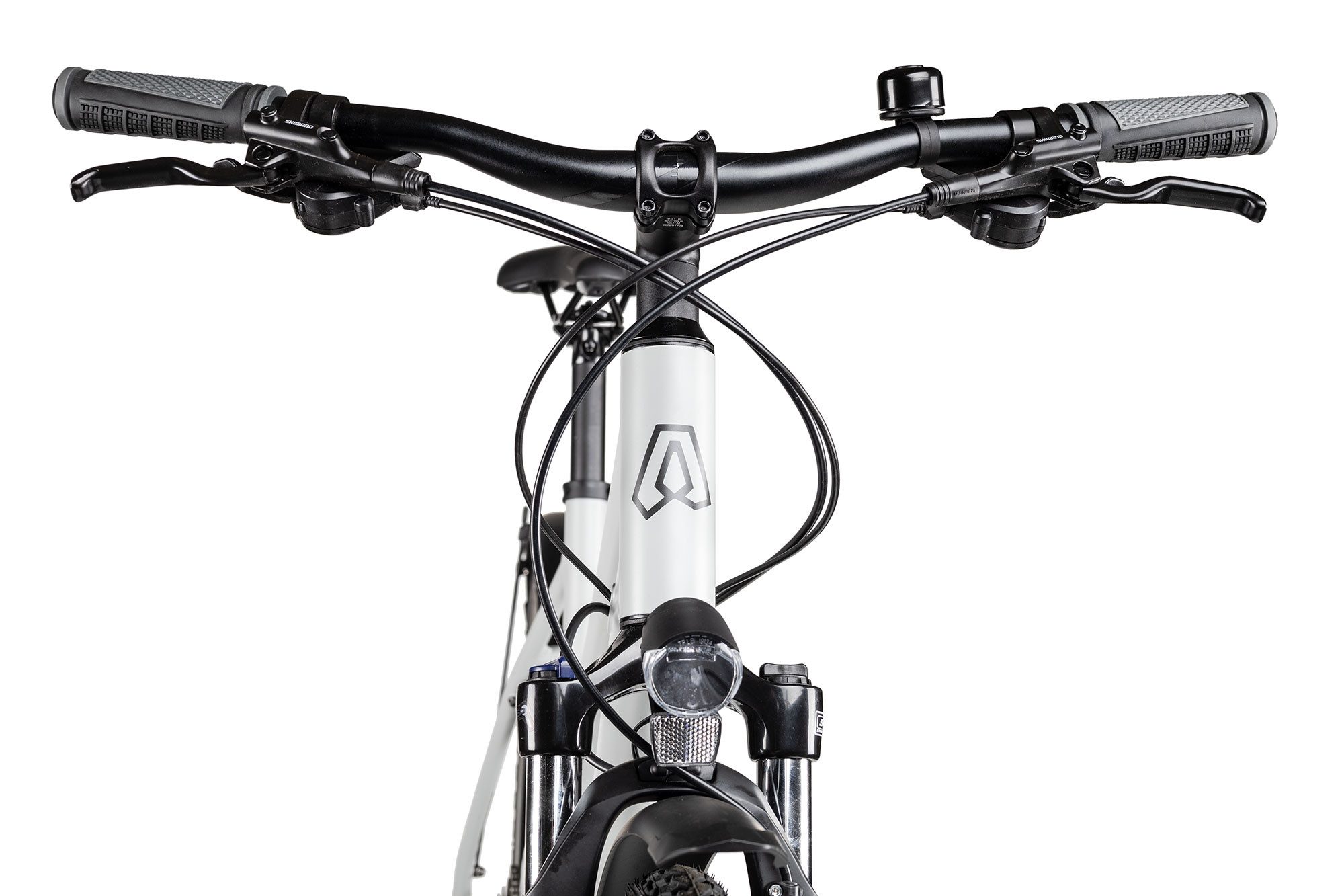 Axess Crossrad VERIS STREET Trapez, 27 Gang Shimano RD-Alivio M3100-9 Schaltwerk, Kettenschaltung, hydraulische Scheibenbremse weiß