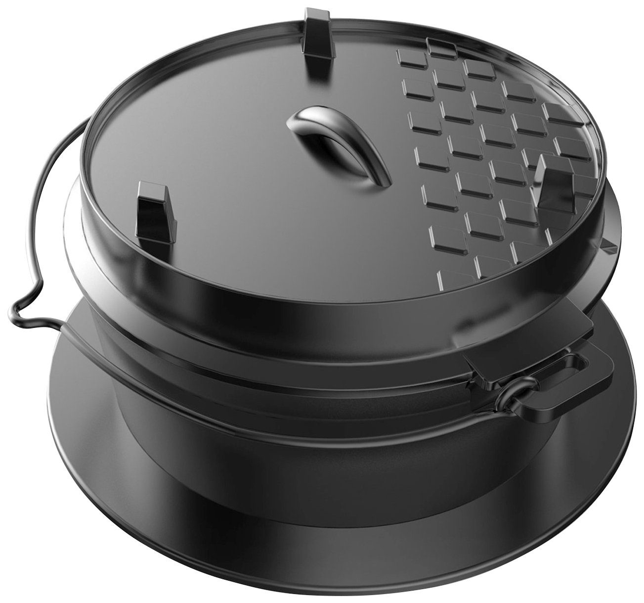 Tepro Grilltopf Dutch-Oven-Einleger, Gusseisen, ØxH: 32,5x18,4 cm