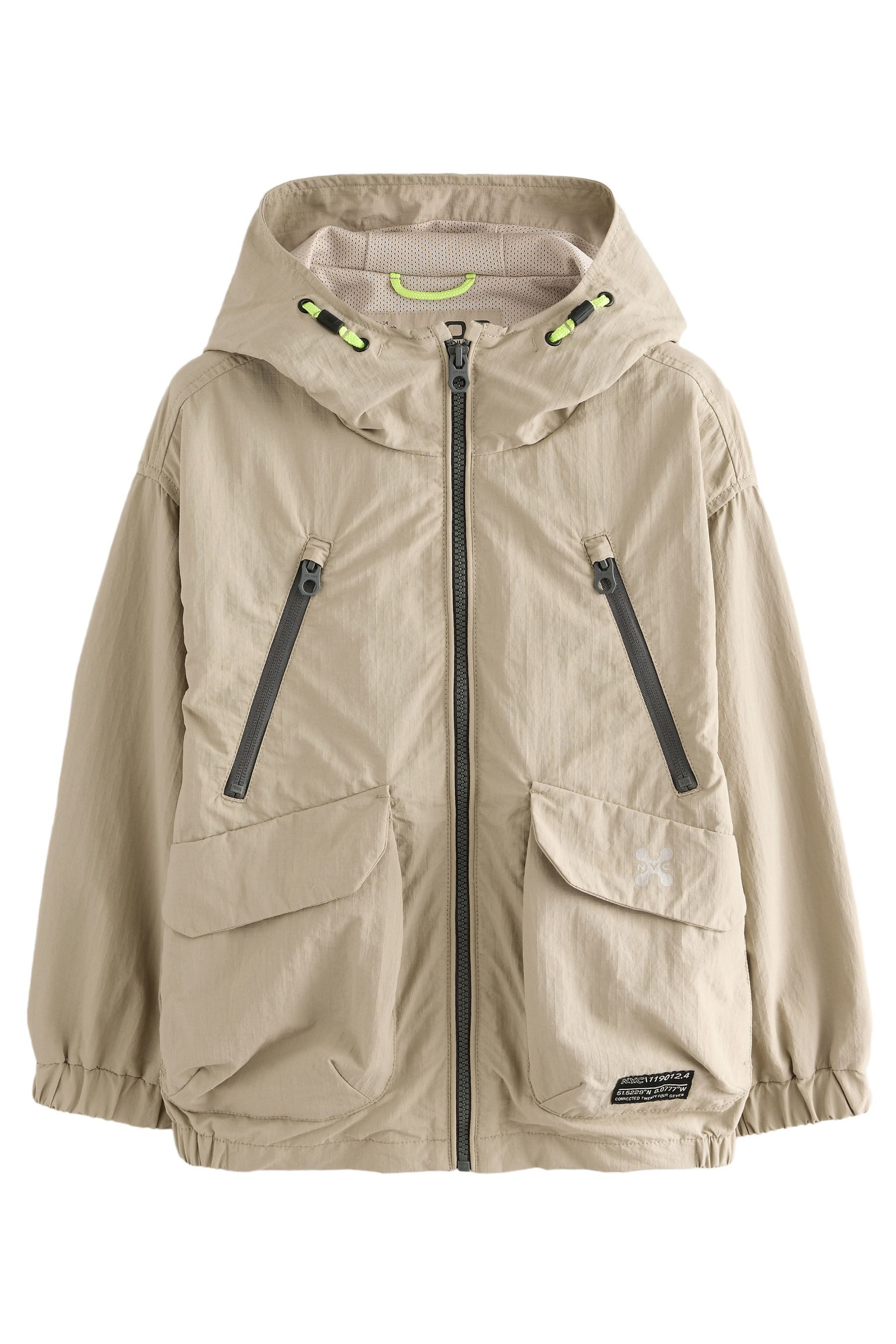 Next Outdoorjacke Wasserabweisende Kapuzenjacke im Utility-Look (1-St)