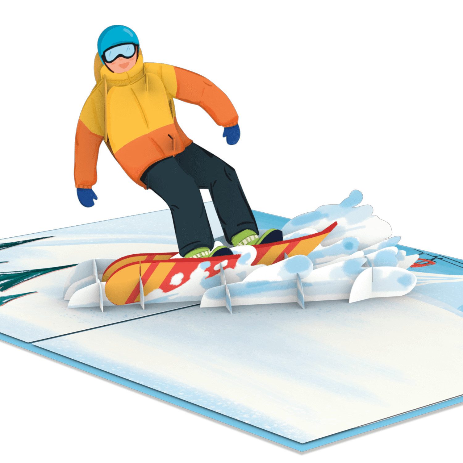 papercrush Geburtstagskarte Snowboarder Pop-Up Karte