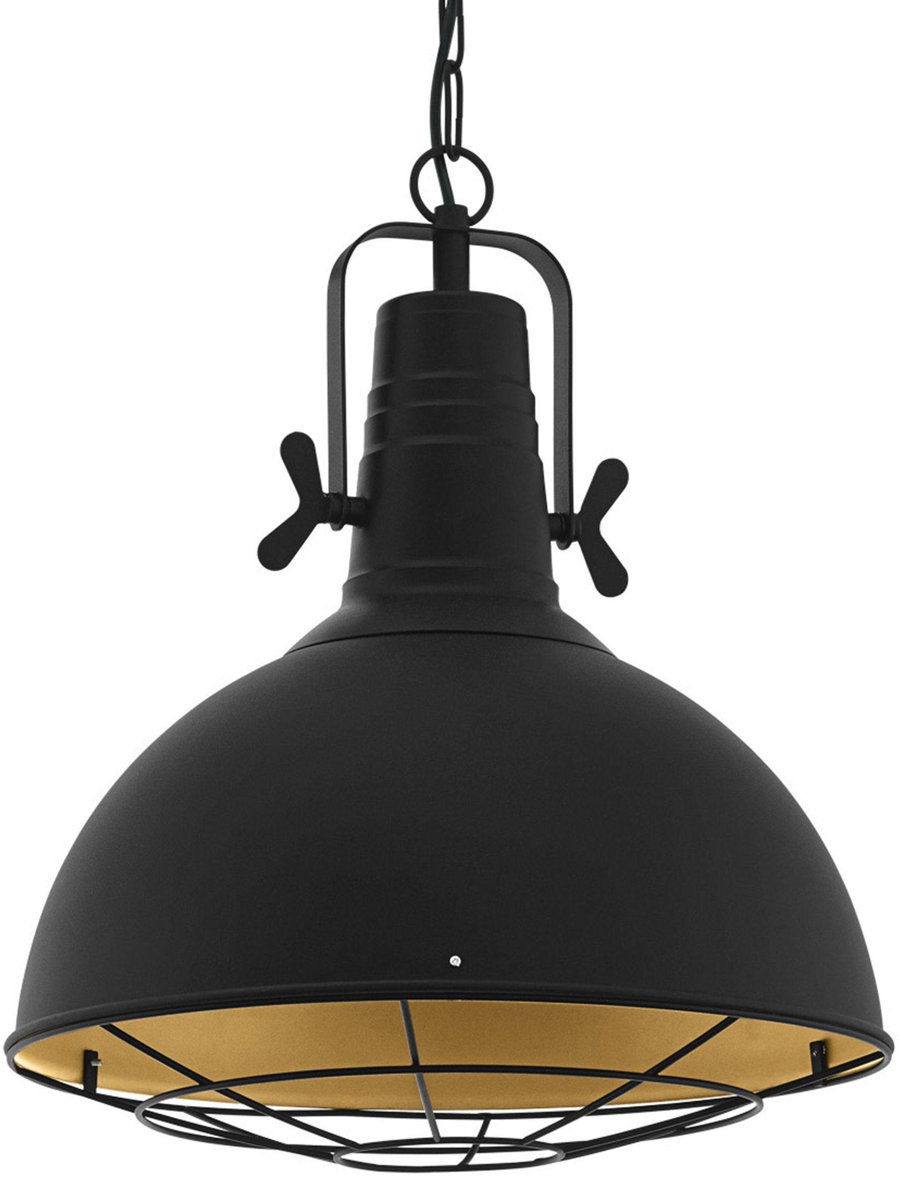 EGLO Pendelleuchte CANNINGTON, ohne Leuchtmittel, Hängelampe 38,5 cm, Hängeleuchte, Schwarz, Esstischlampe, E27 | Pendelleuchten