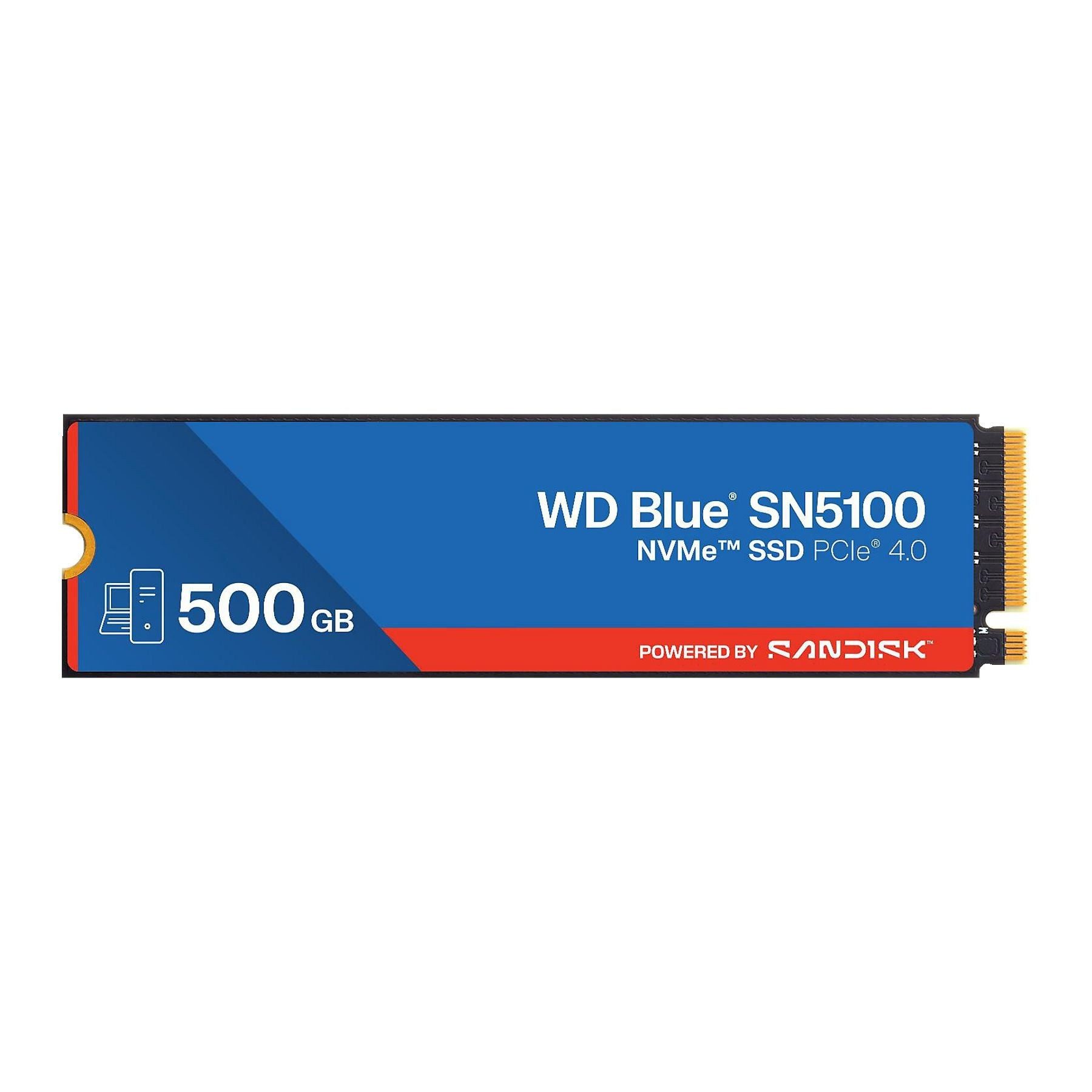 Western Digital SN5100 500GB NVMe SSD Gaming Gen4 M.2 2280 interne SSD (500 GB) M.2" 4000 MB/S Lesegeschwindigkeit, 3600 MB/S Schreibgeschwindigkeit, nCache-Technologie, PCIe 4.0 NVMe, energieeffizient