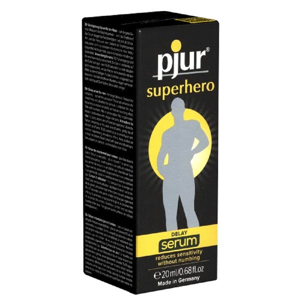 pjur Verzögerungsmittel SUPERHERO Delay Serum for men, Spray-Flasche mit 20ml, 1-tlg., hochkonzentriertes Verzögerungs-Serum für Männer