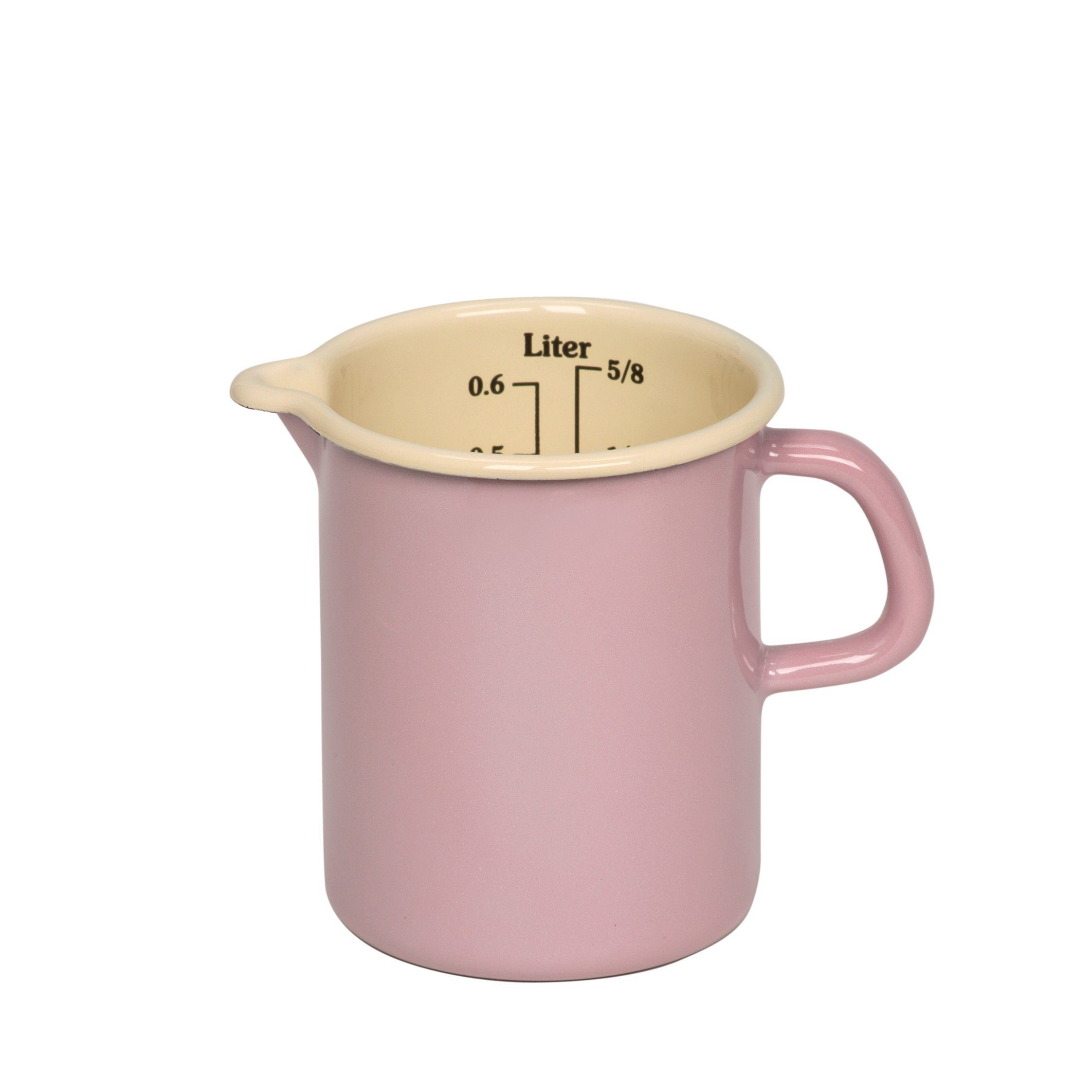 Riess Messbecher Küchenmaß 9 cm Classic Color, Premium-Email, Empfohlen bei Nickelallergie rosa