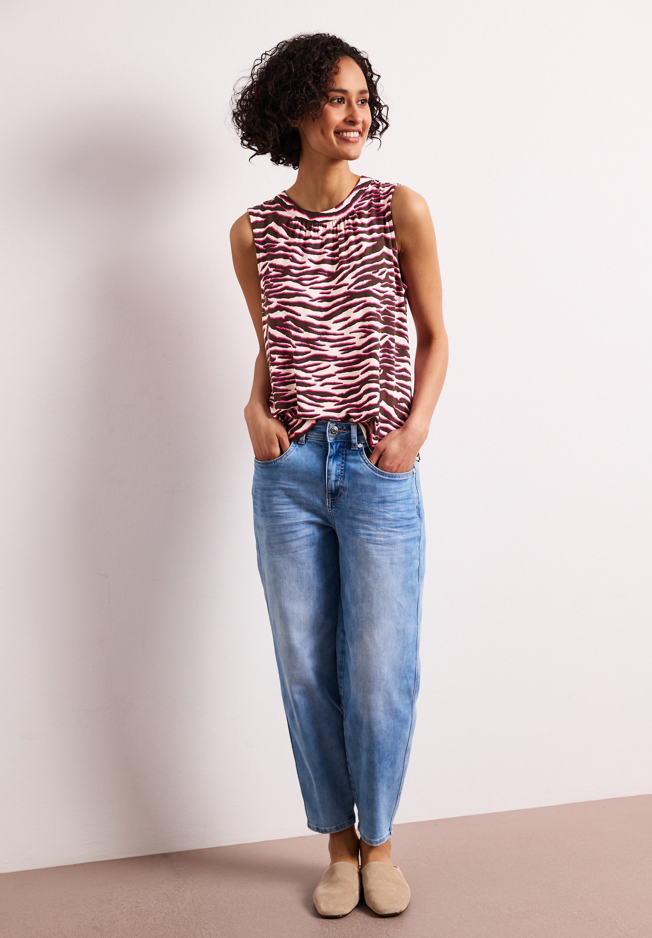 STREET ONE Shirttop Sommershirt mit Zebra-Print – Bild 4 von 5