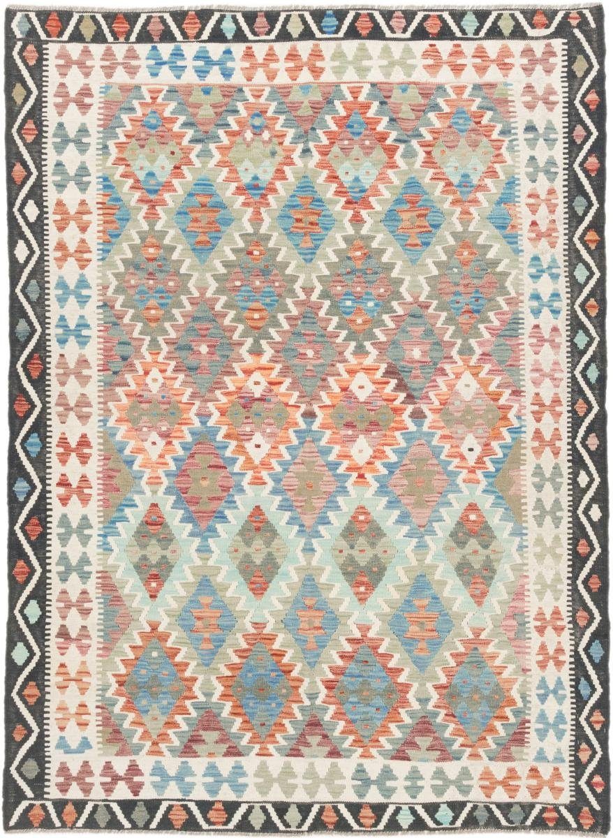 Orientteppich Kelim Afghan 165x230 Handgewebter Orientteppich, Nain Trading, rechteckig, Höhe: 3 mm