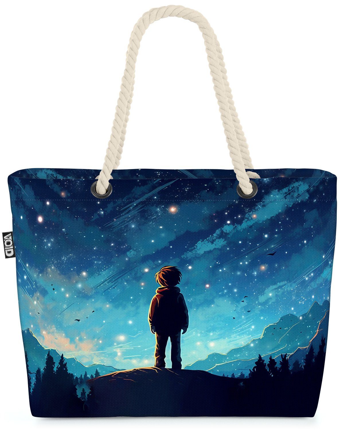 kinderzimmer kinder (1-tlg), Junge junge Strandtasche himmel Nachthimmel sterne Mond VOID nacht