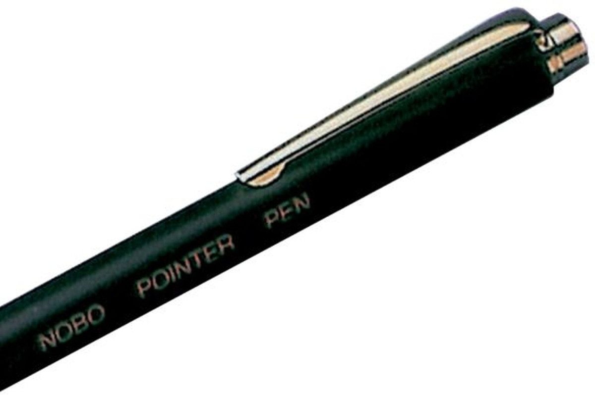 NOBO Tafel Teleskopzeigestab mit Kugelschreiber ausziebar bis 625mm schwarz/chrom