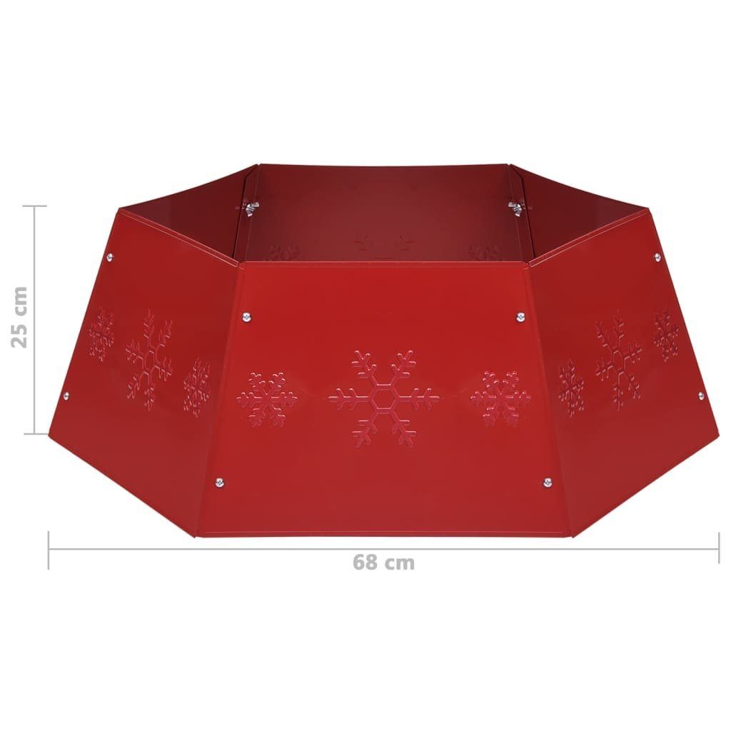 Ø68x25 cm vidaXL Christbaumschmuck Rot Weihnachtsbaumrock