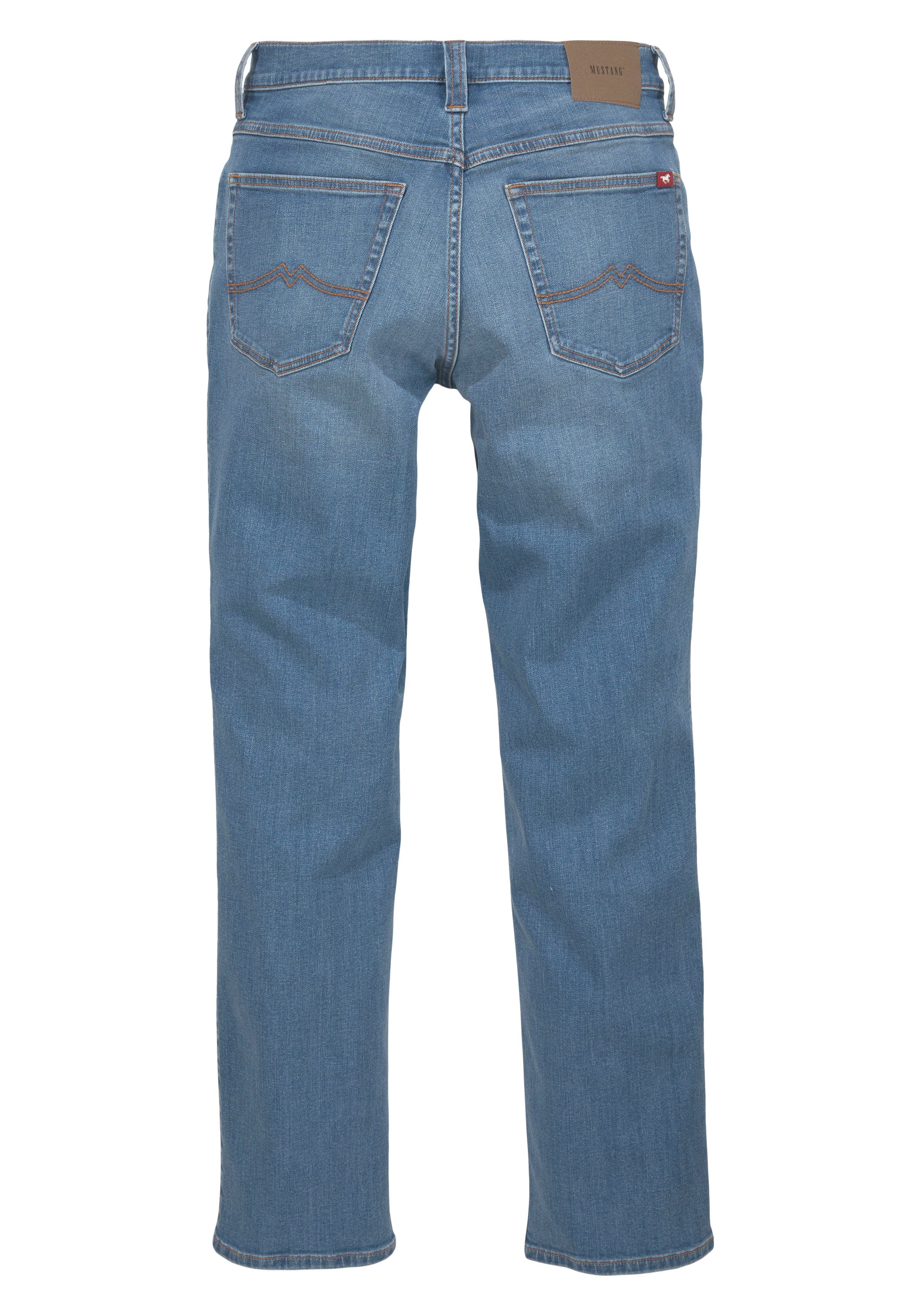 Style medium 5-Pocket-Jeans washed MUSTANG blue Tramper Straight