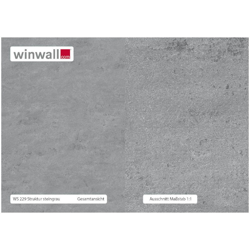 winwall Duschrückwand Duschrückwände ALU-Verbundplatte Dekor: Struktur Steingrau, (1-tlg), Wandverkleidung aus Alu